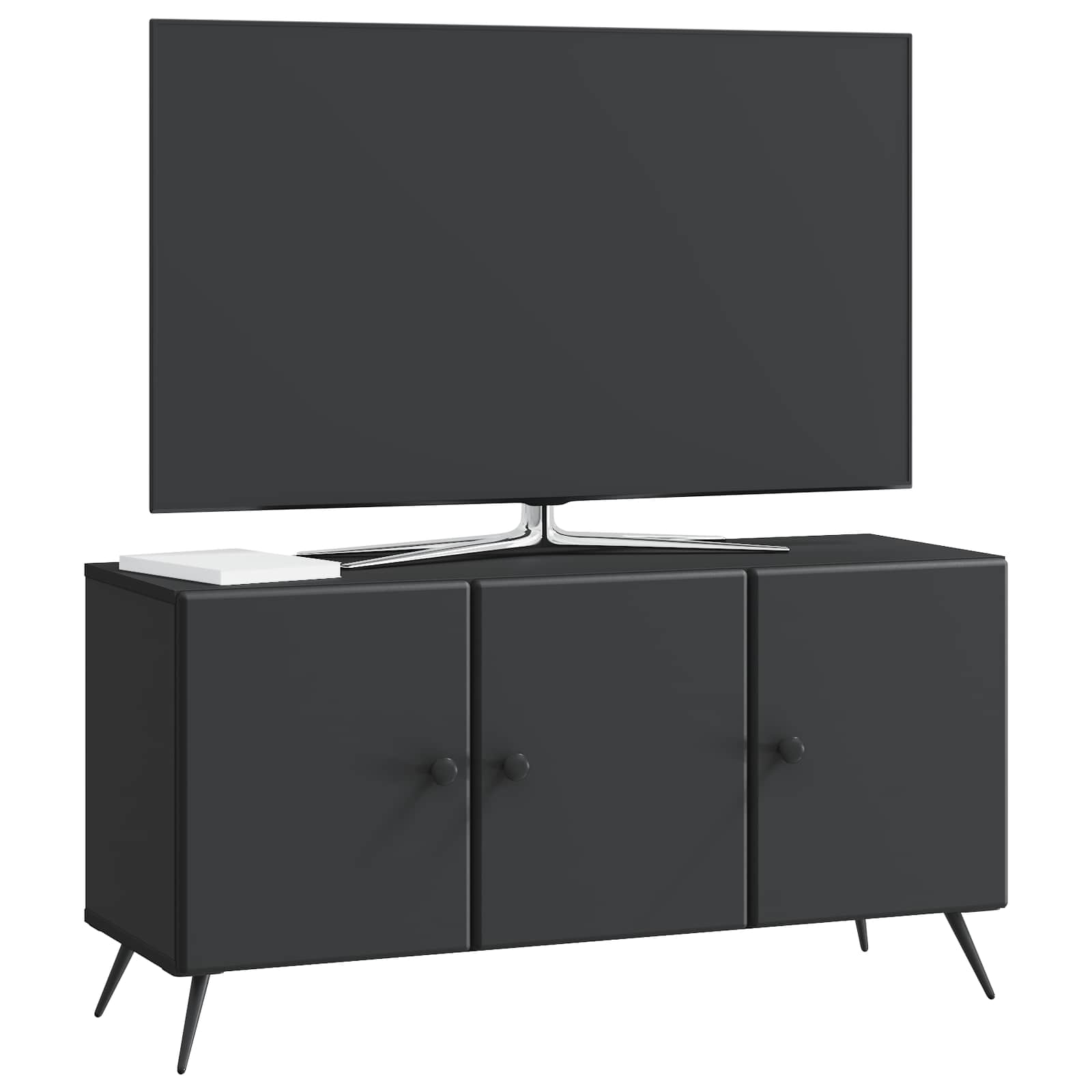 Meuble TV Noir 99 x 34,5 x 50 cm Bois d'ingénierie - XIOS