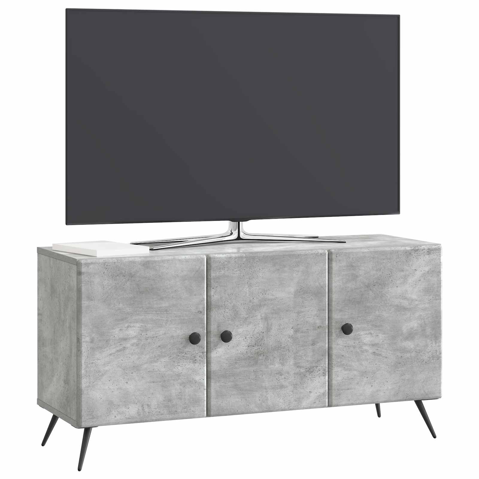 Meuble TV Gris béton 99 x 34,5 x 50 cm Bois d'ingénierie - XIOS
