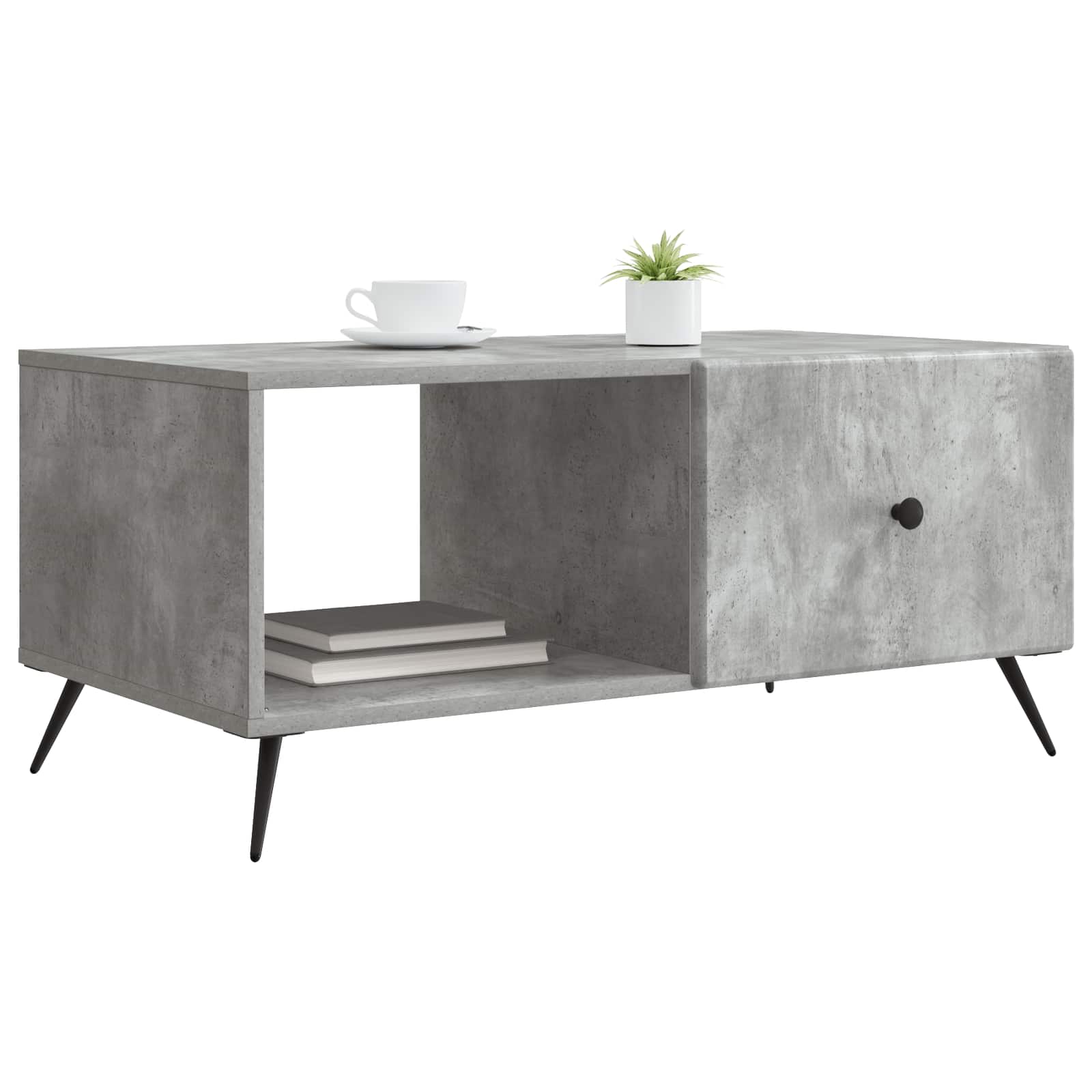 Table basse Gris béton 90 x 50 x 40 cm Bois d'ingénierie - XIOS