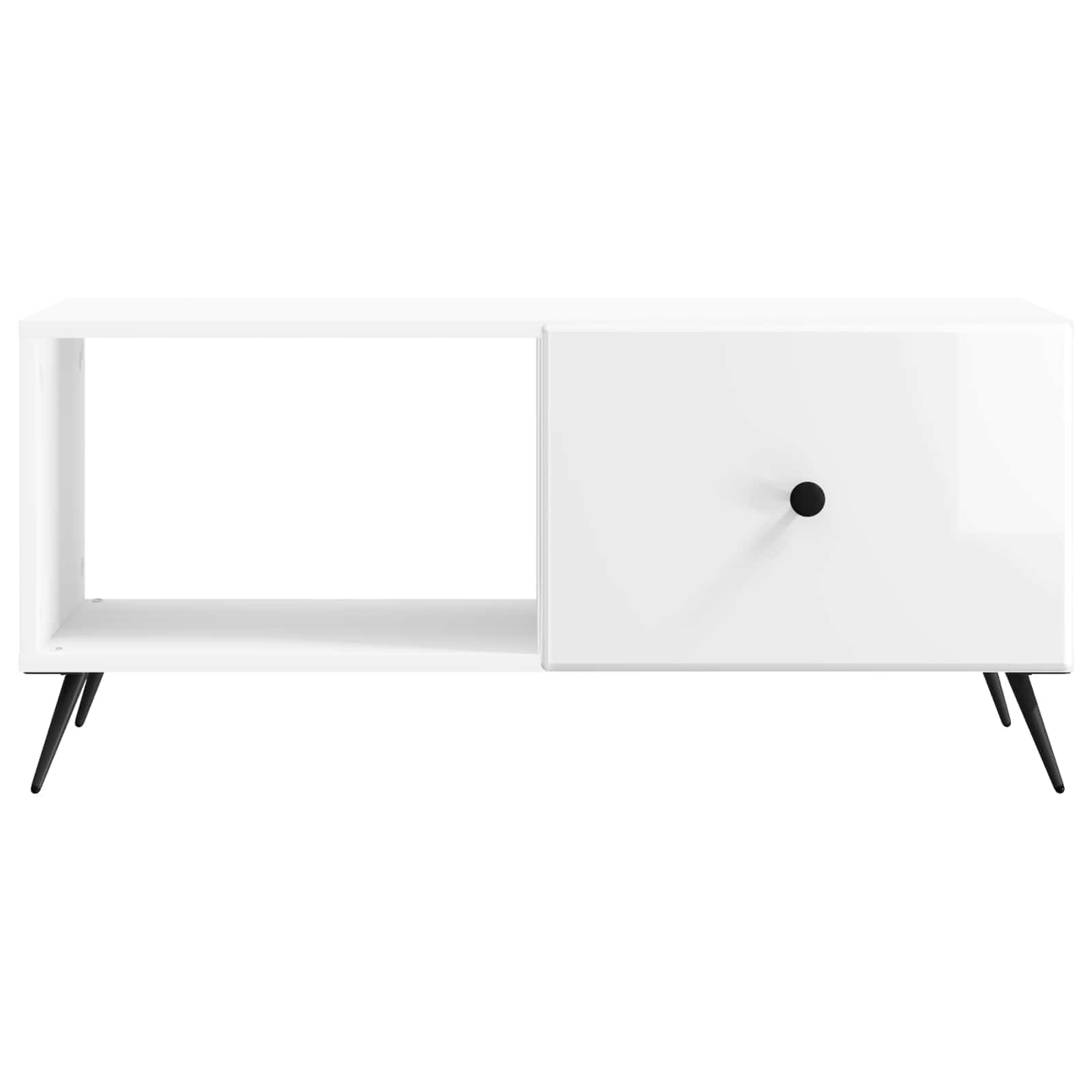 Table basse Blanc brillant 90 x 50 x 40 cm Bois d'ingénierie - XIOS