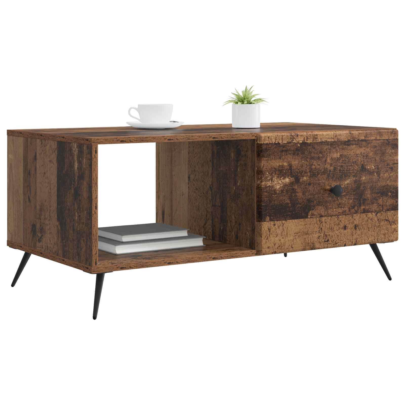 Table basse Bois ancien 90 x 50 x 40 cm Bois d'ingénierie - XIOS
