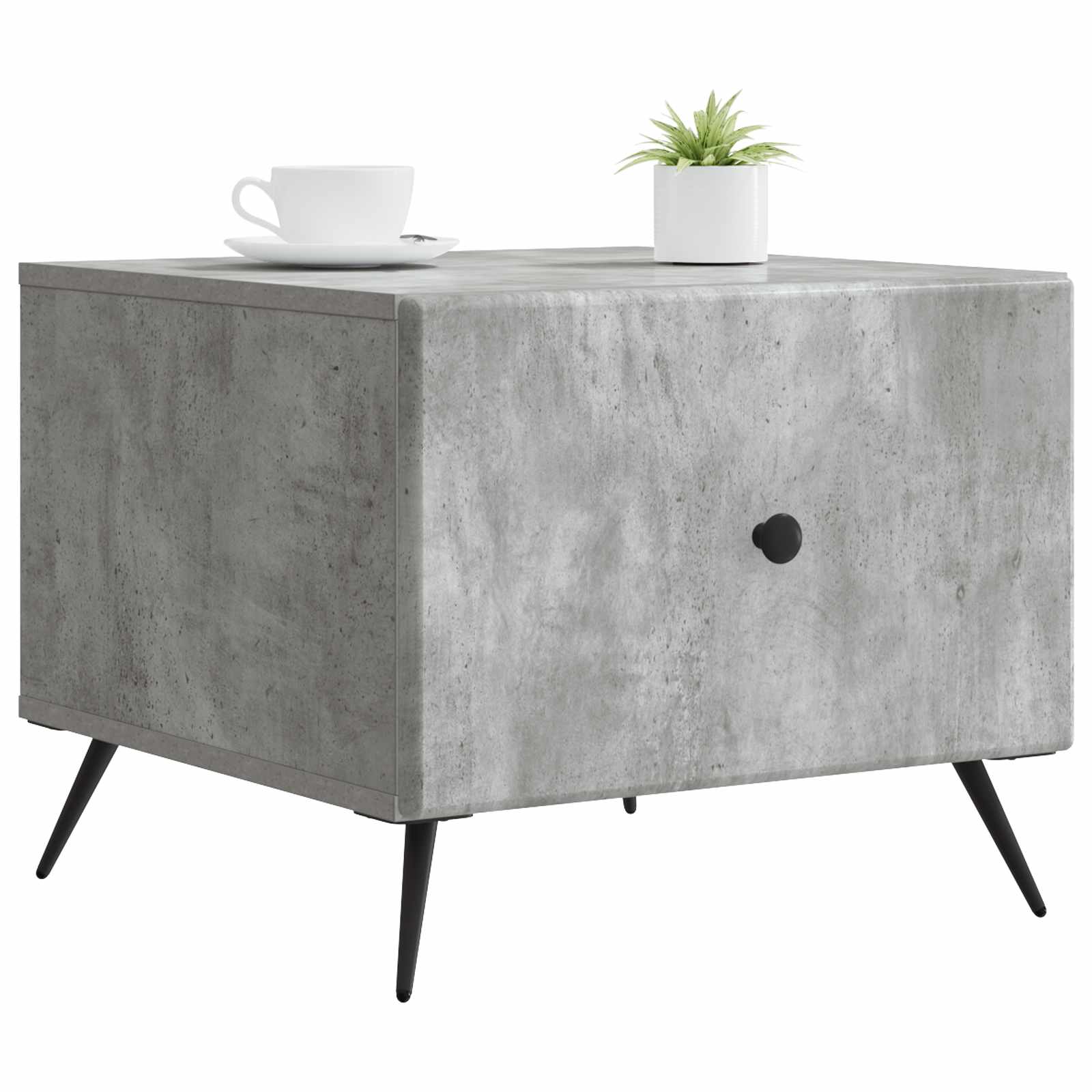 Table basse Gris béton 49 x 50 x 40 cm Bois d'ingénierie - XIOS