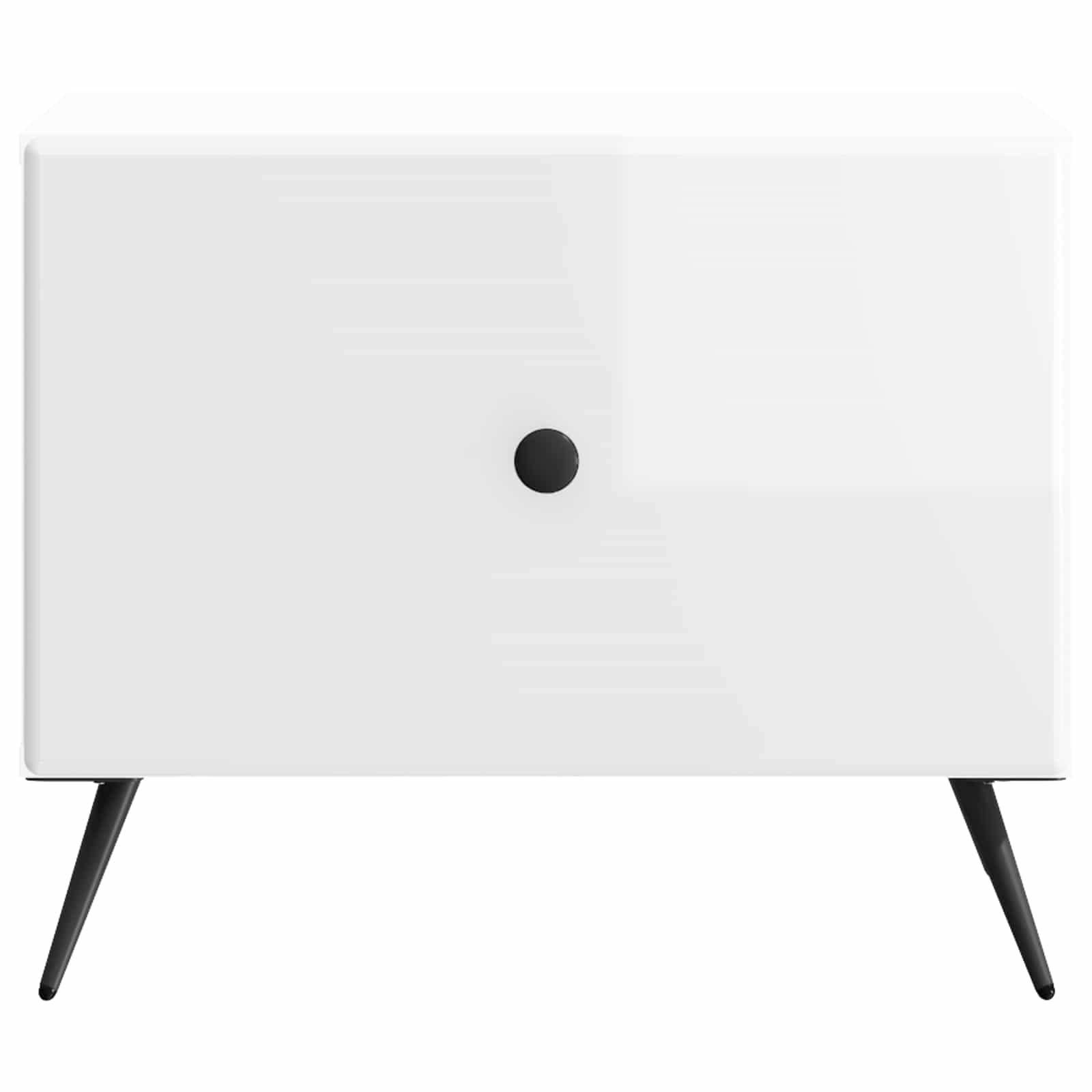 Table basse Blanc brillant 49 x 50 x 40 cm Bois d'ingénierie - XIOS