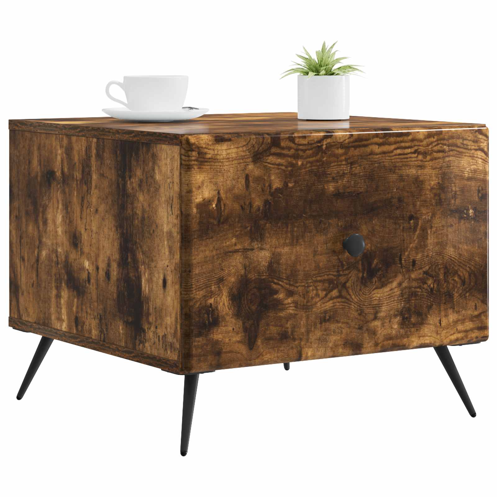 Table basse Chêne fumé 49 x 50 x 40 cm Bois d'ingénierie - XIOS