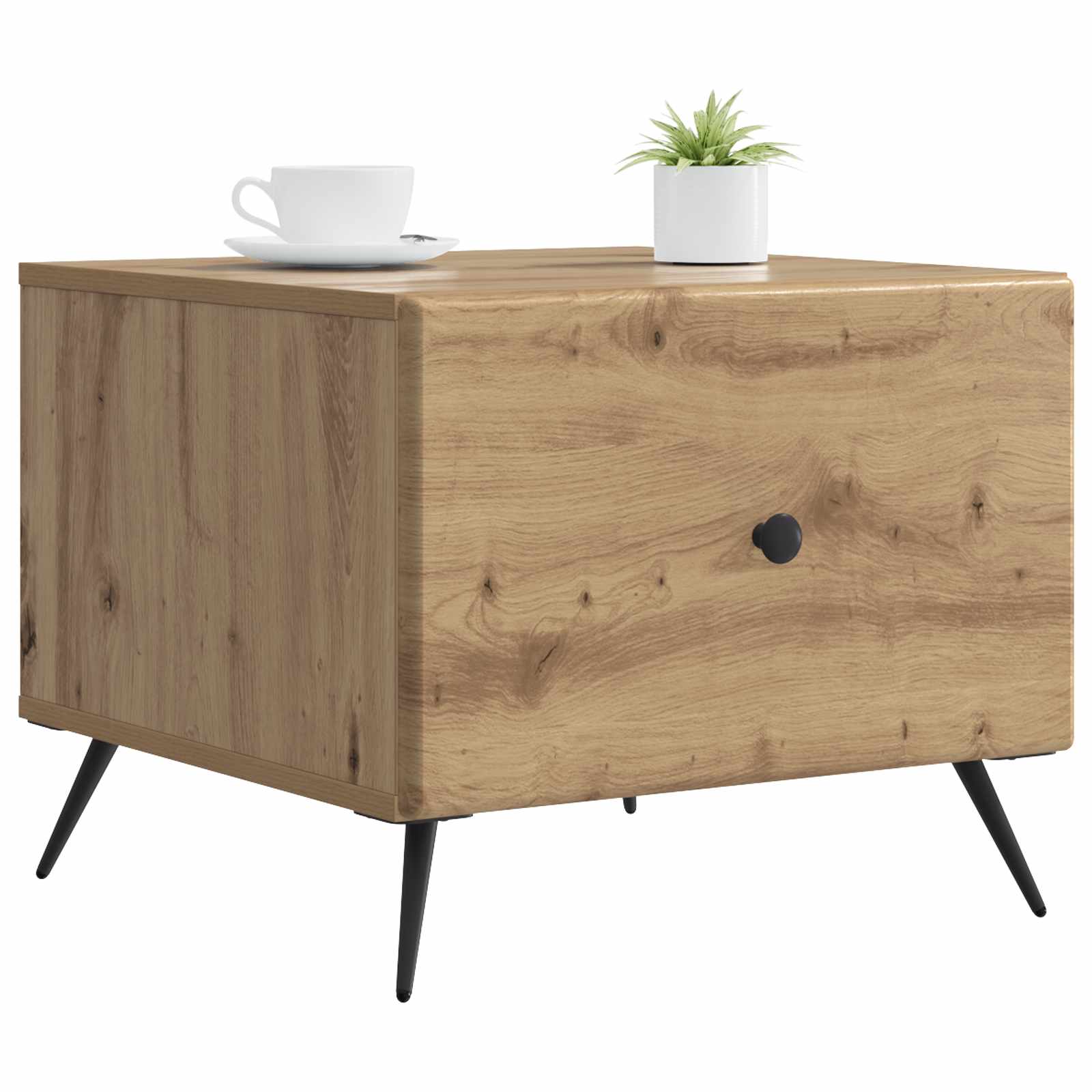 Table basse Chêne artisanal 49 x 50 x 40 cm Bois d'ingénierie - XIOS