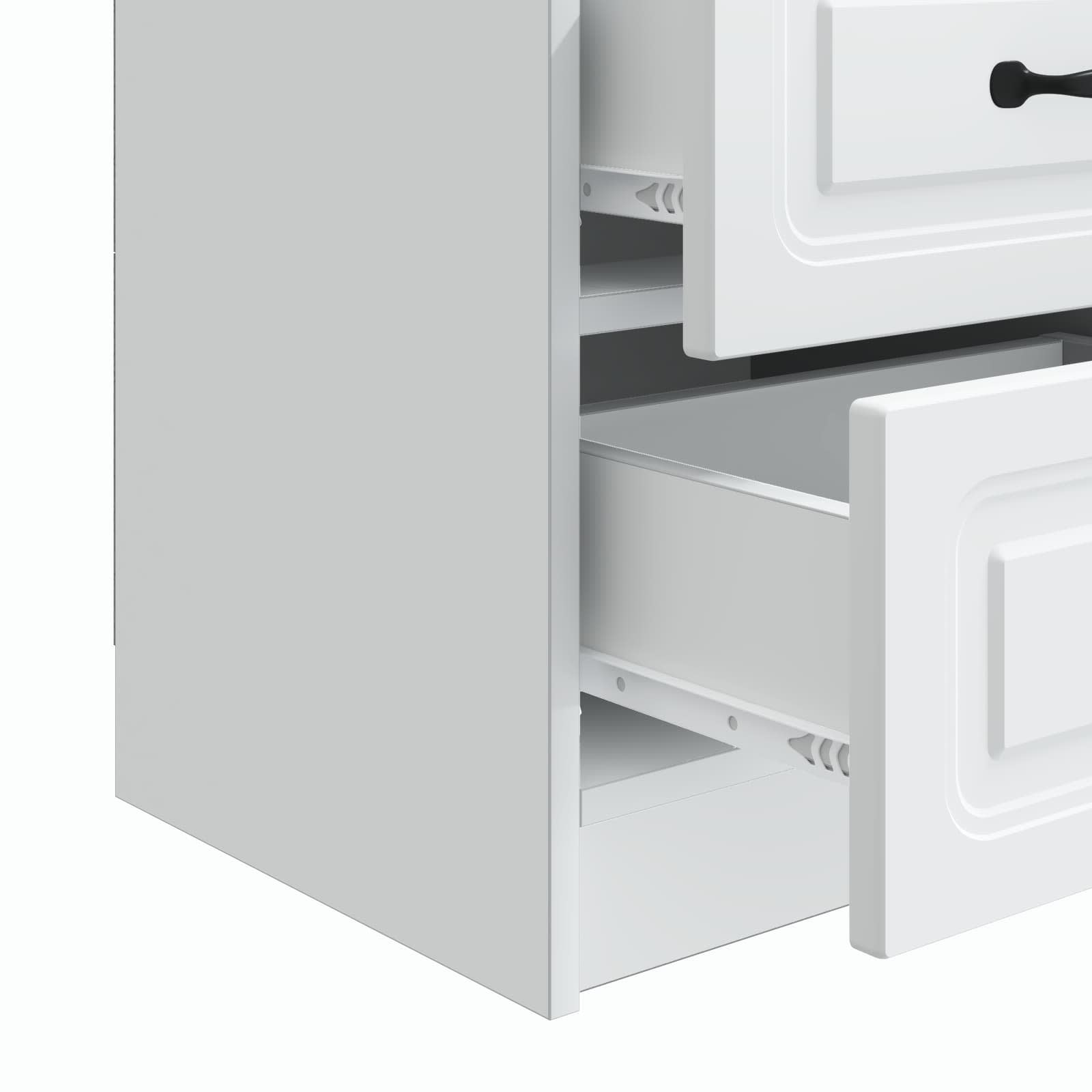Cabinet de chevet Blanc 43 x 34,5 x 44,5 cm Bois d'ingénierie - XIOS