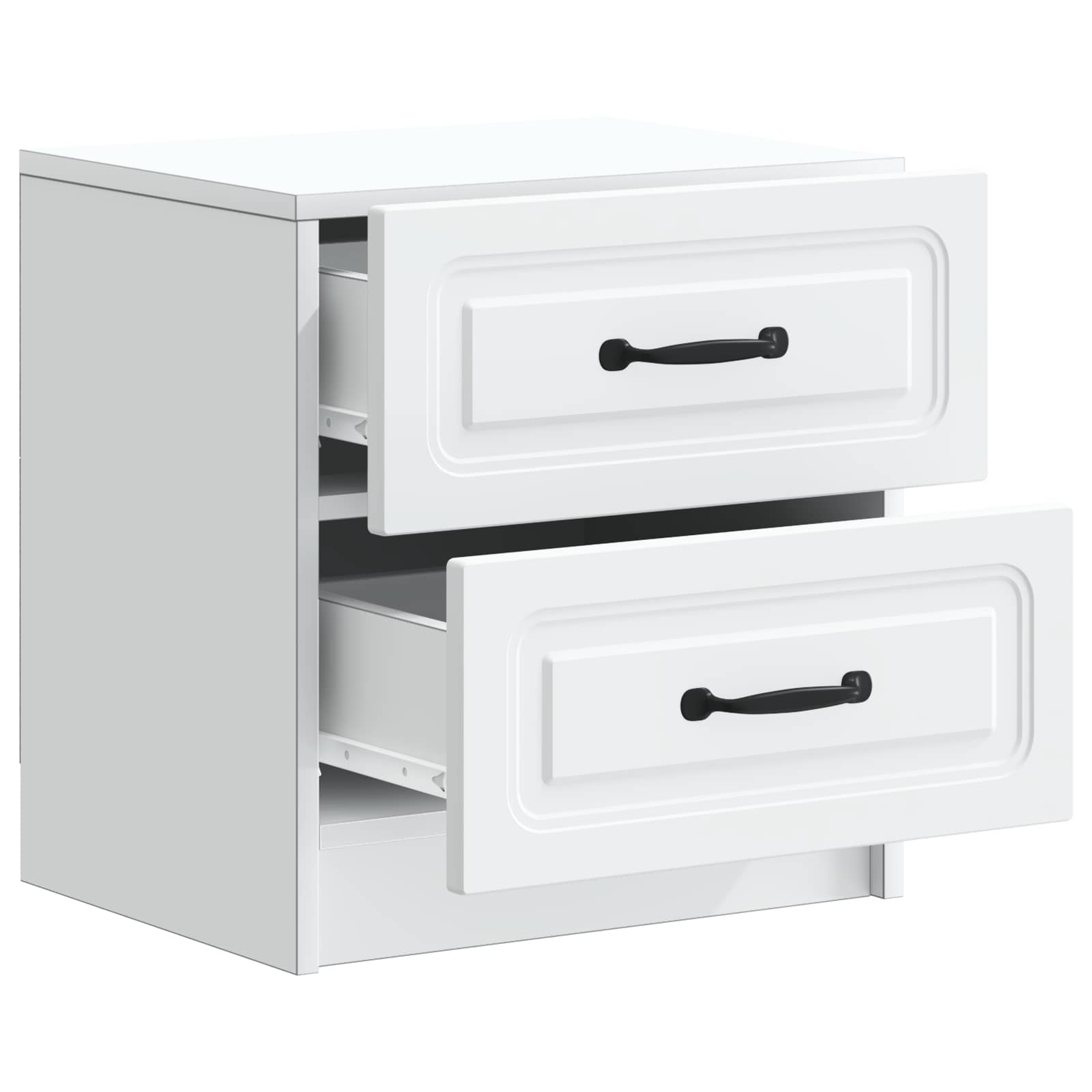 Cabinet de chevet avec tiroir 2 pcs Blanc 43 x 34,5 x 44,5 cm - XIOS