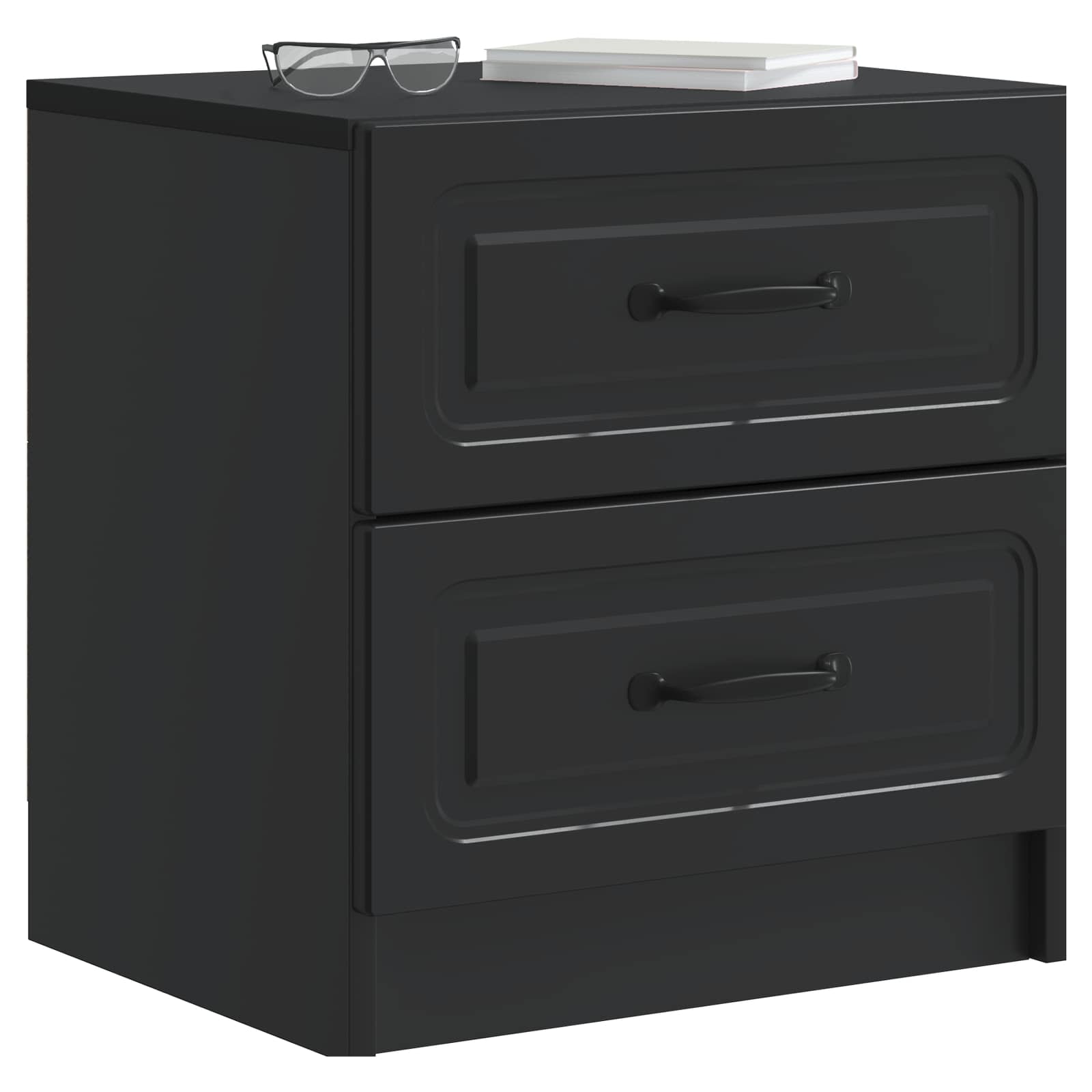 Cabinet de chevet Noir 43 x 34,5 x 44,5 cm Bois d'ingénierie - XIOS