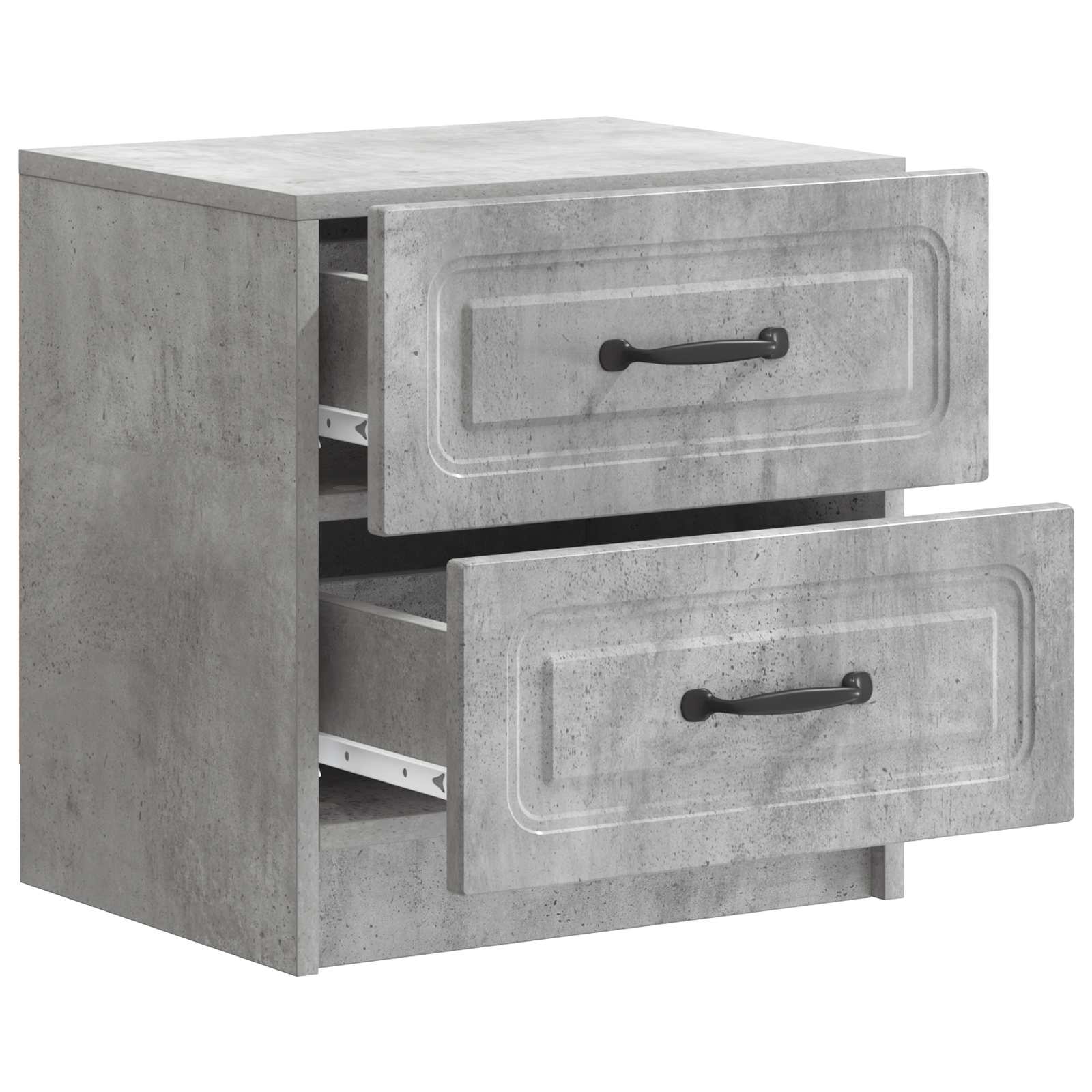 Cabinet de chevet 2 pcs Gris béton 43 x 34,5 x 44,5 cm - XIOS