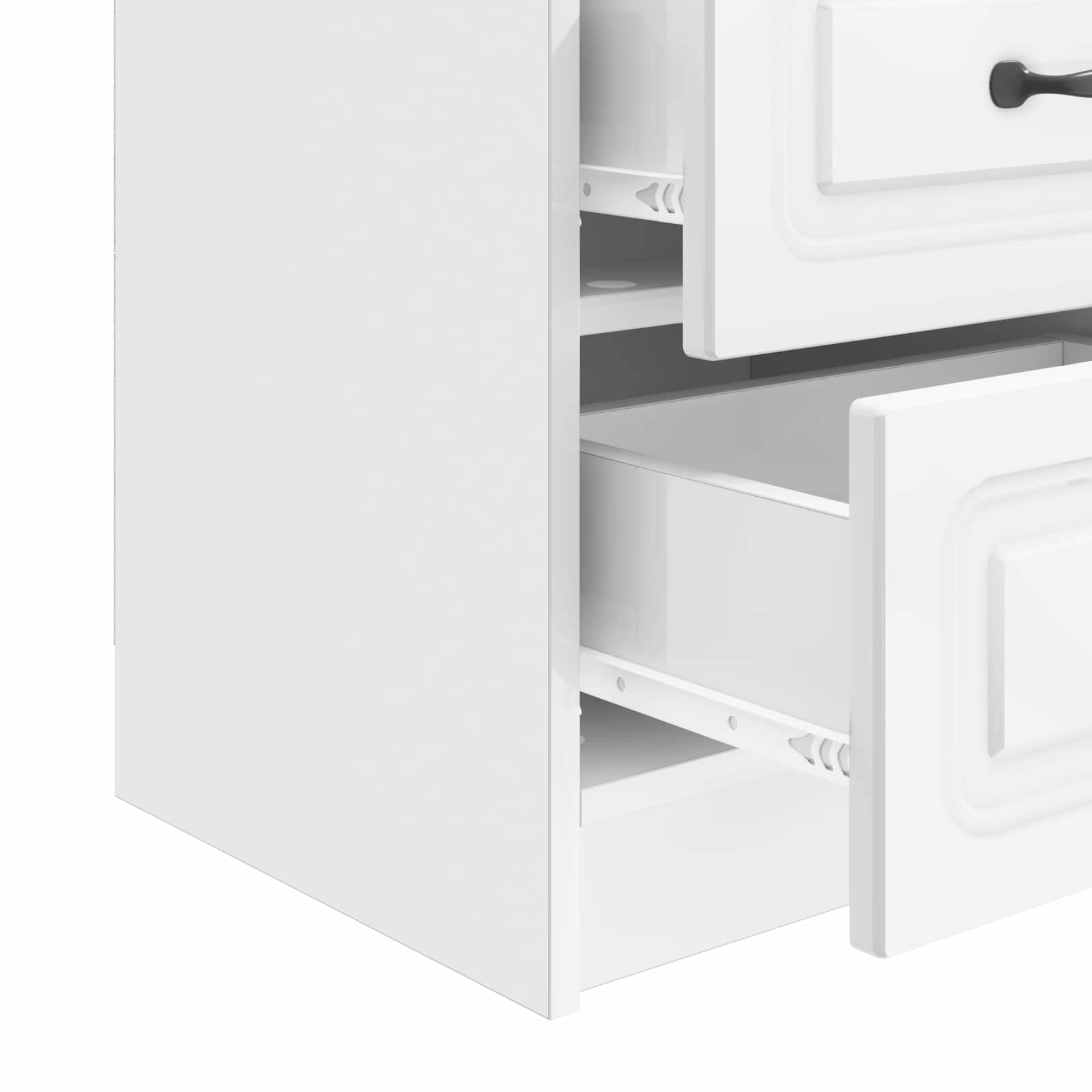Cabinet de chevet 2 pcs Blanc brillant 43 x 34,5 x 44,5 cm - XIOS