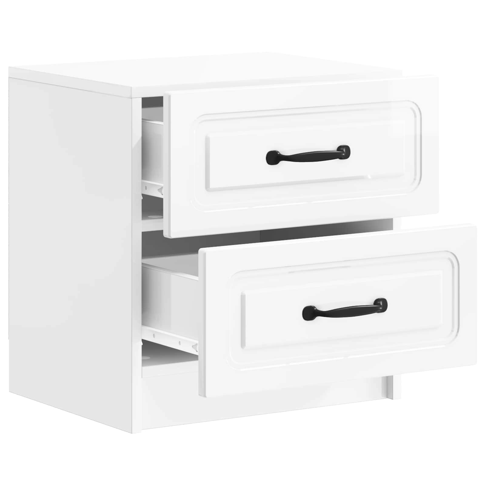 Cabinet de chevet 2 pcs Blanc brillant 43 x 34,5 x 44,5 cm - XIOS