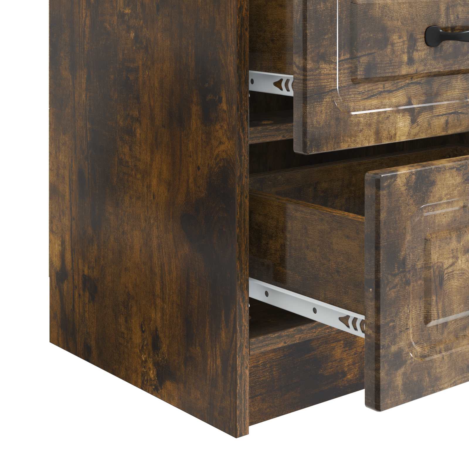 Cabinet de chevet avec tiroir Chêne fumé 43 x 34,5 x 44,5 cm - XIOS