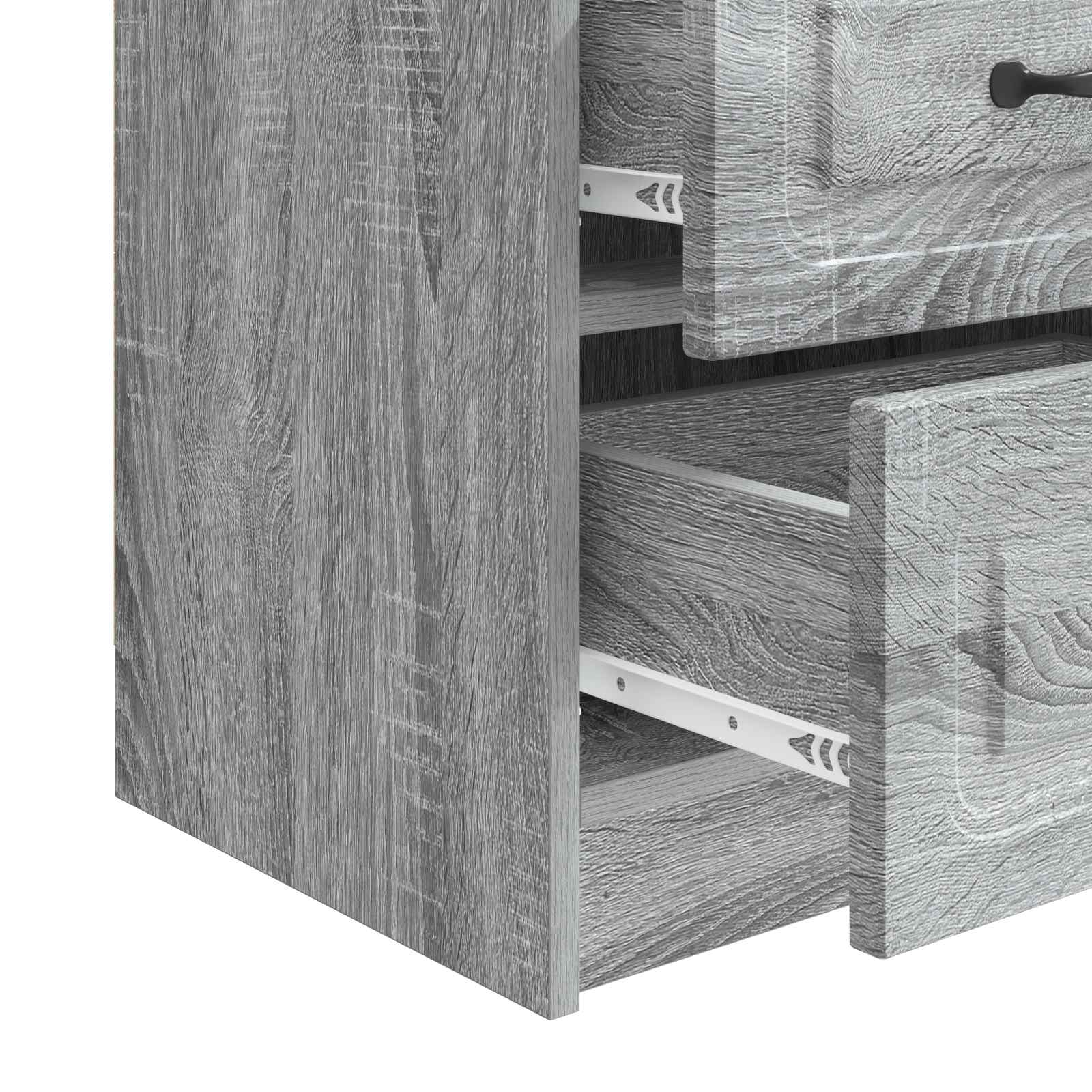 Cabinet de chevet avec tiroir Sonoma gris 43 x 34,5 x 44,5 cm - XIOS