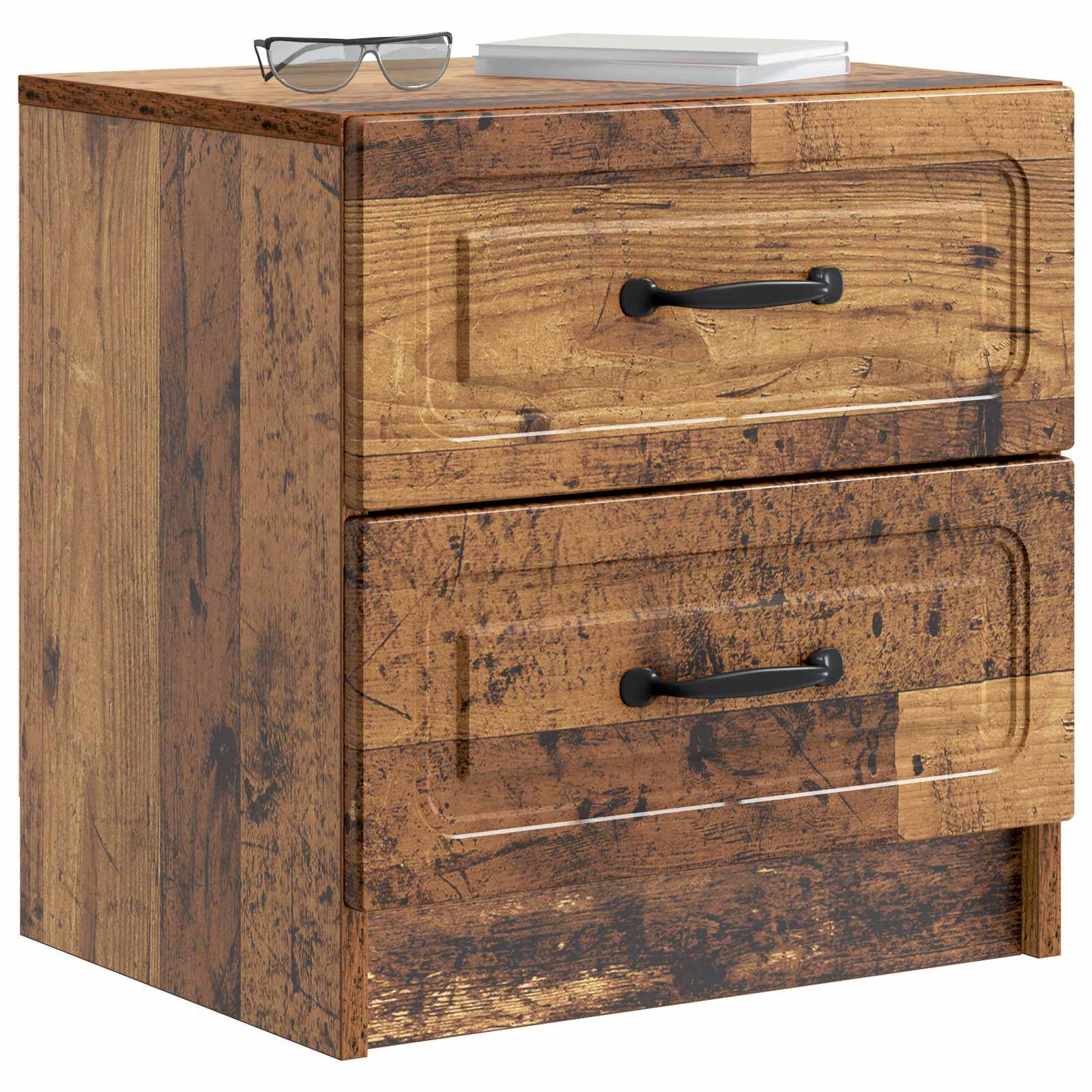 Cabinet de chevet avec tiroir Bois ancien 43 x 34,5 x 44,5 cm - XIOS