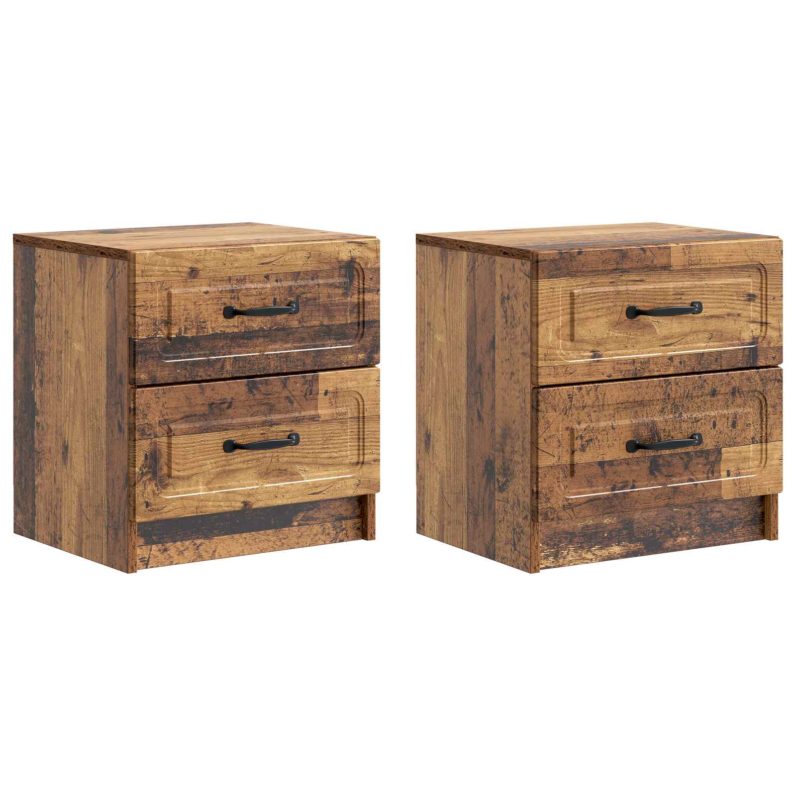 Cabinet de chevet 2 pcs Bois ancien 43 x 34,5 x 44,5 cm - XIOS