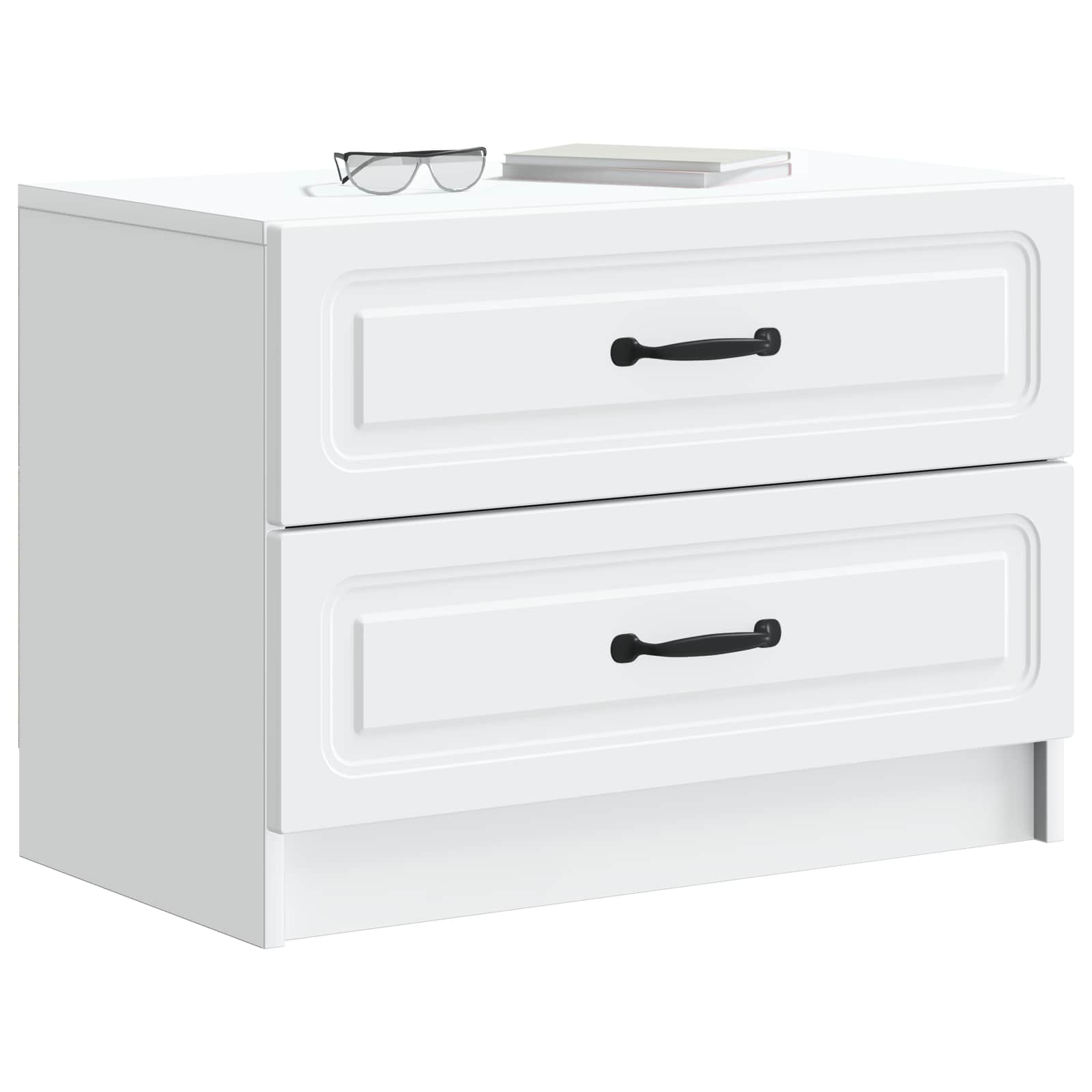 Cabinet de chevet Blanc 62 x 34,5 x 44,5 cm Bois d'ingénierie - XIOS
