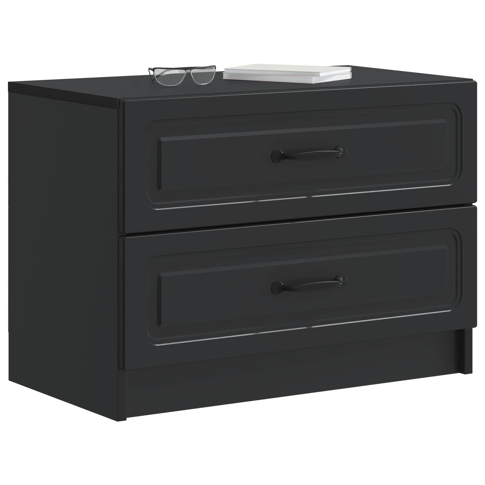 Cabinet de chevet Noir 62 x 34,5 x 44,5 cm Bois d'ingénierie - XIOS