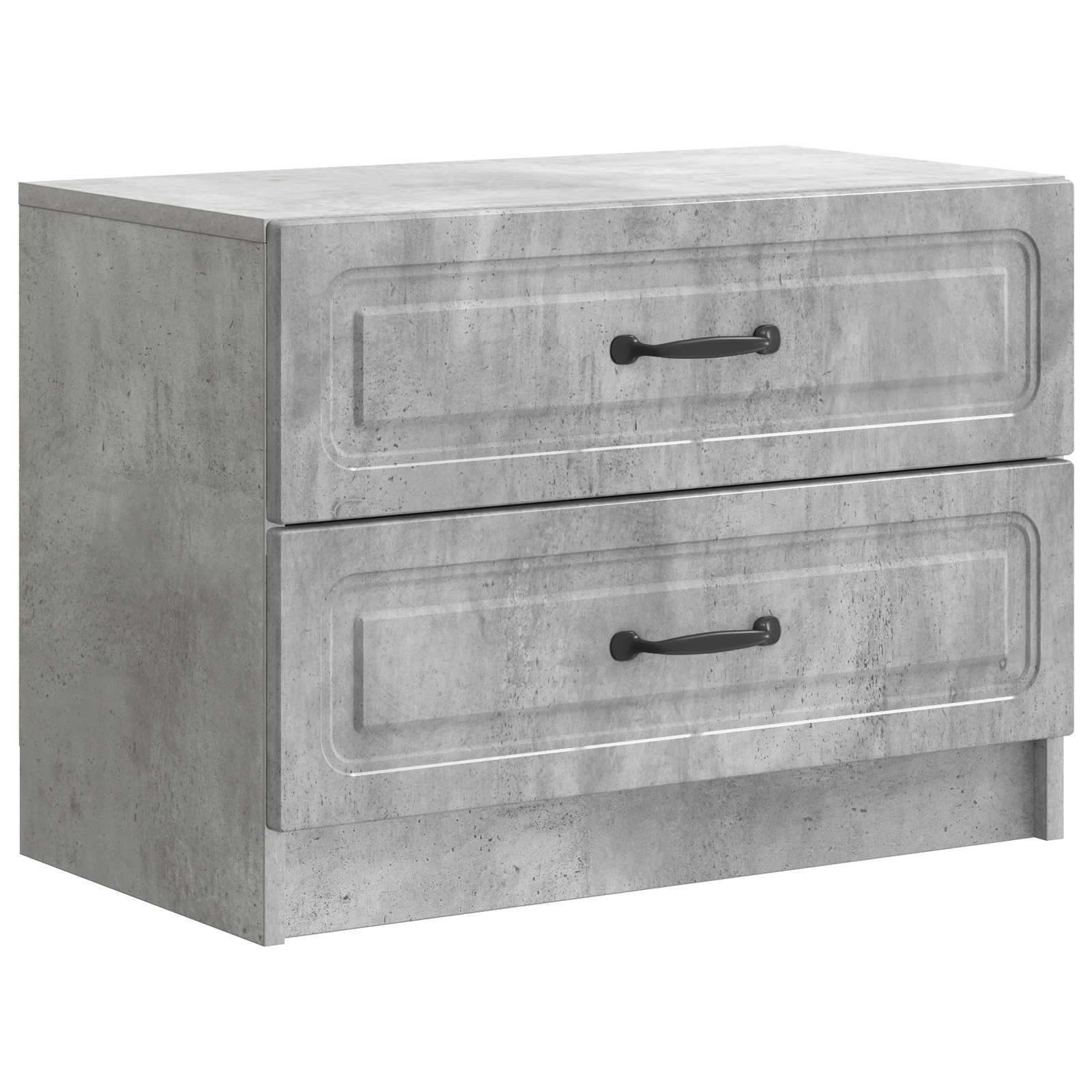 Cabinet de chevet avec tiroir Gris béton 62 x 34,5 x 44,5 cm - XIOS