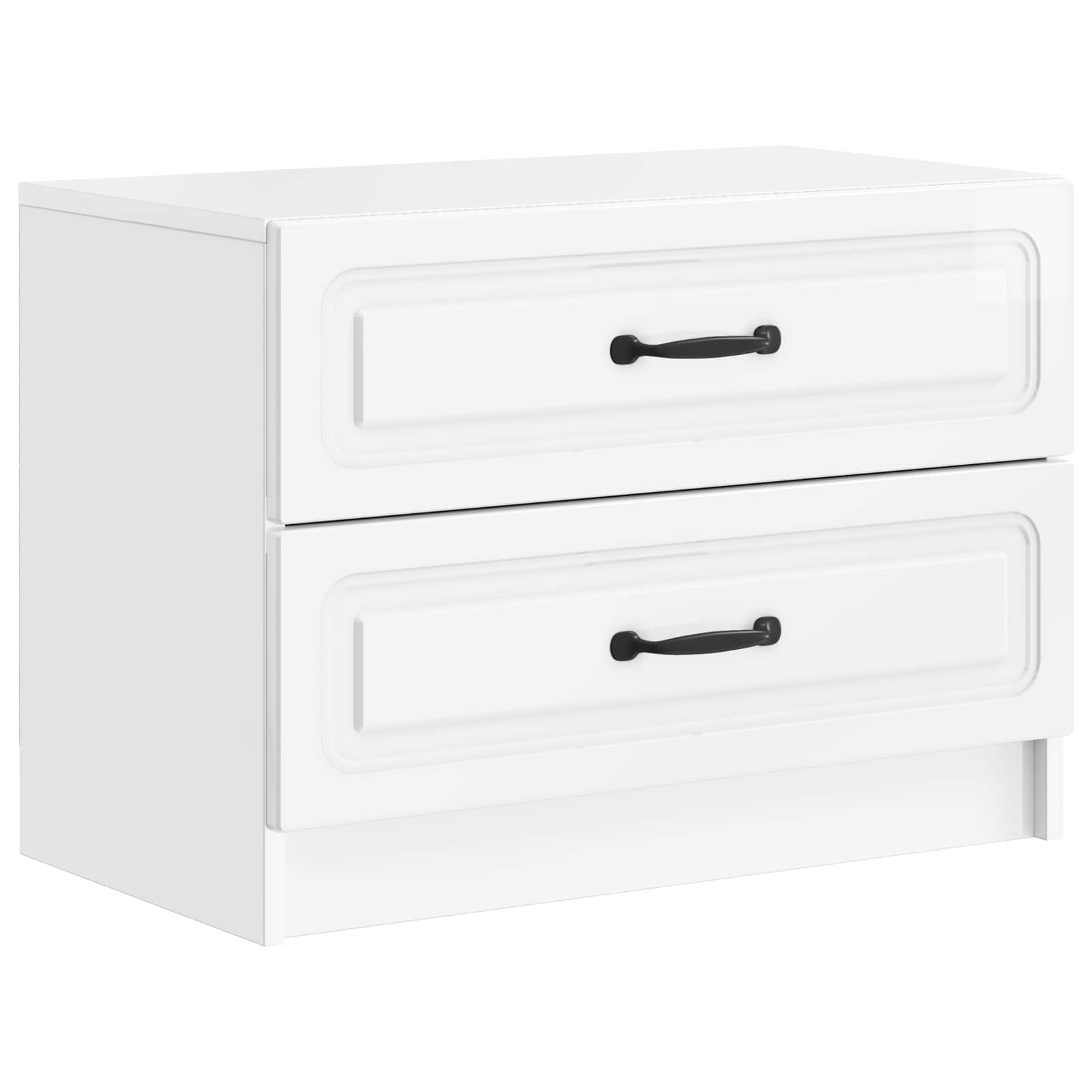 Cabinet de chevet Blanc brillant 62 x 34,5 x 44,5 cm - XIOS