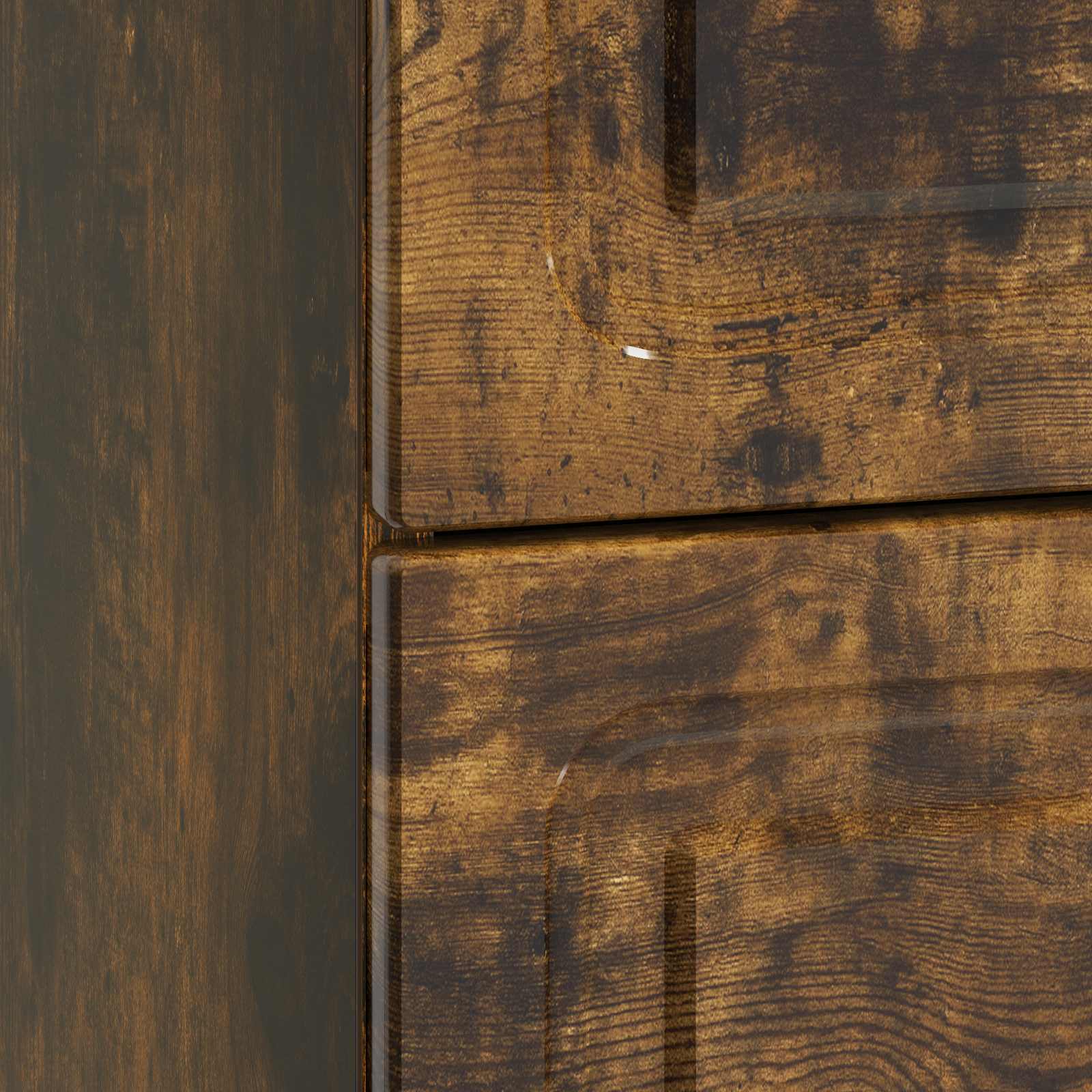 Cabinet de chevet avec tiroir Chêne fumé 62 x 34,5 x 44,5 cm - XIOS