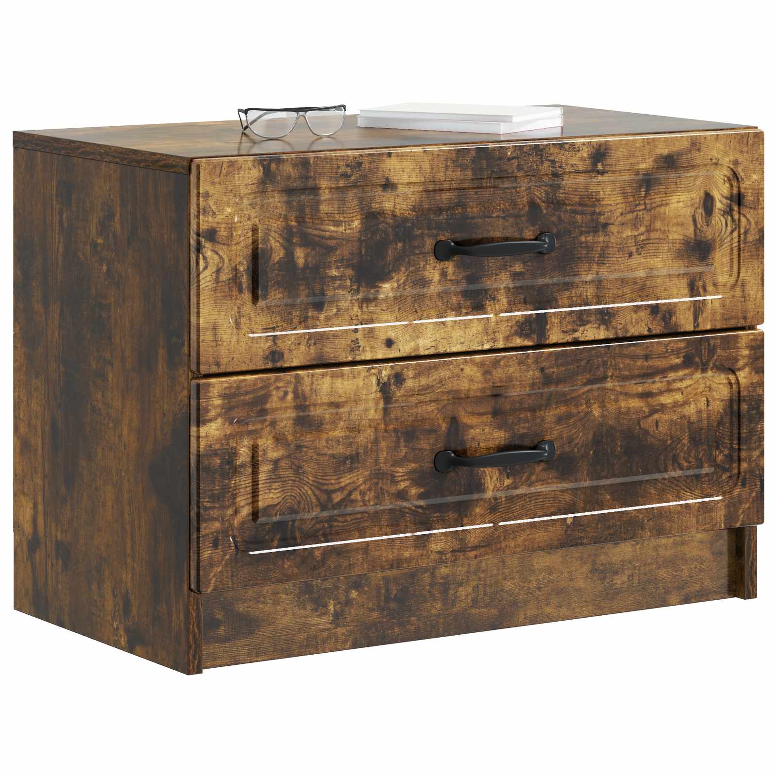 Cabinet de chevet avec tiroir Chêne fumé 62 x 34,5 x 44,5 cm - XIOS