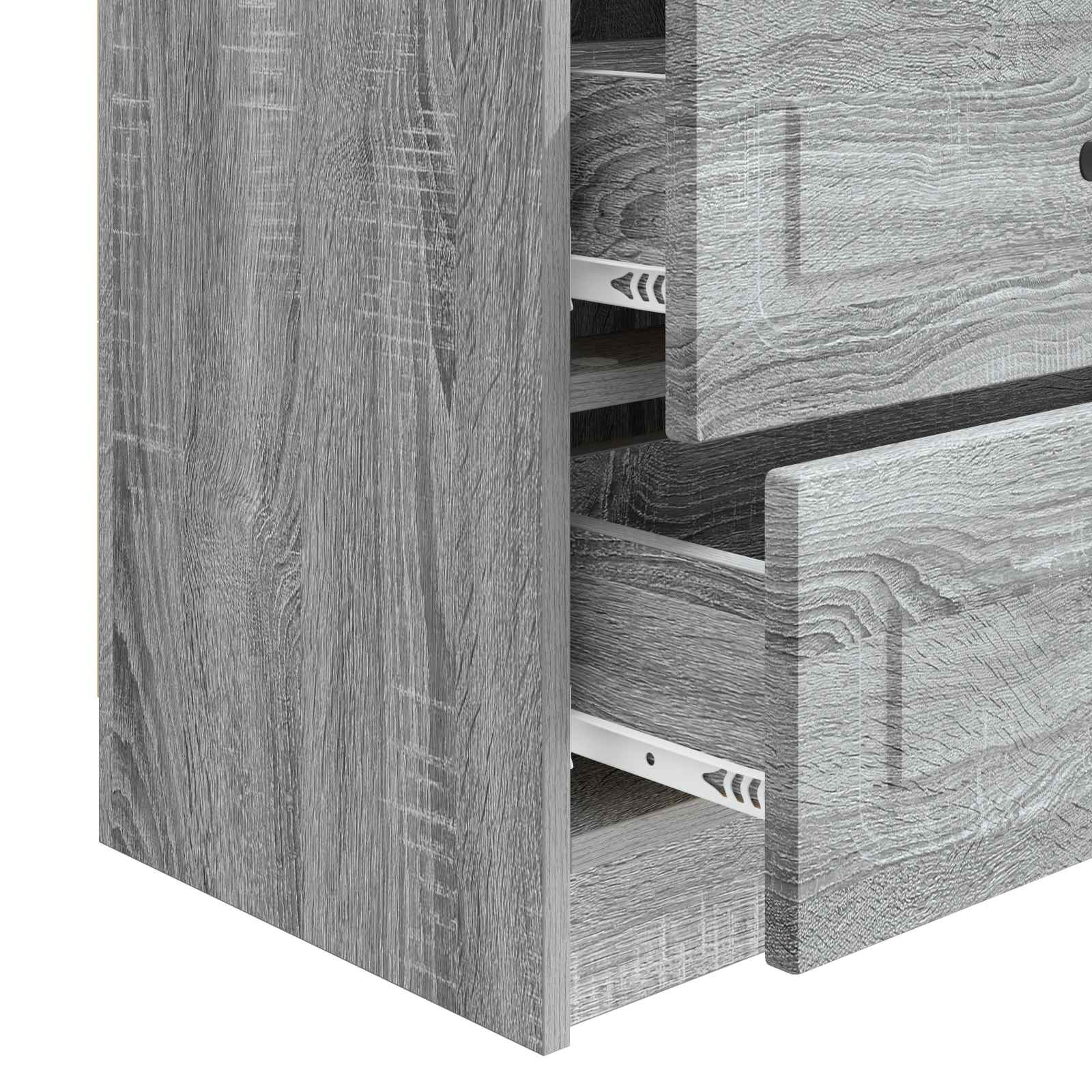 Cabinet de chevet avec tiroir Sonoma gris 62 x 34,5 x 44,5 cm - XIOS