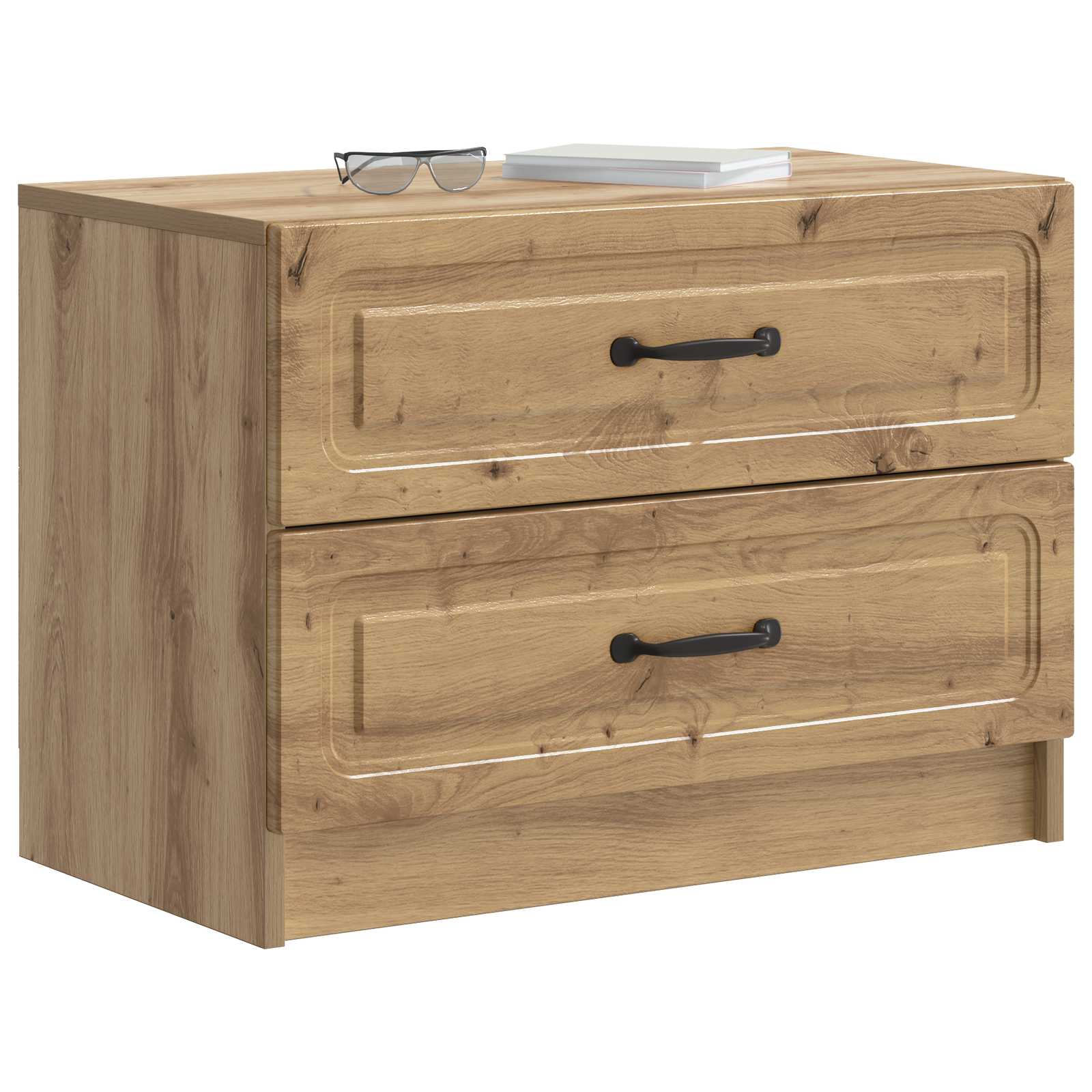 Cabinet de chevet Chêne artisanal 62 x 34,5 x 44,5 cm - XIOS