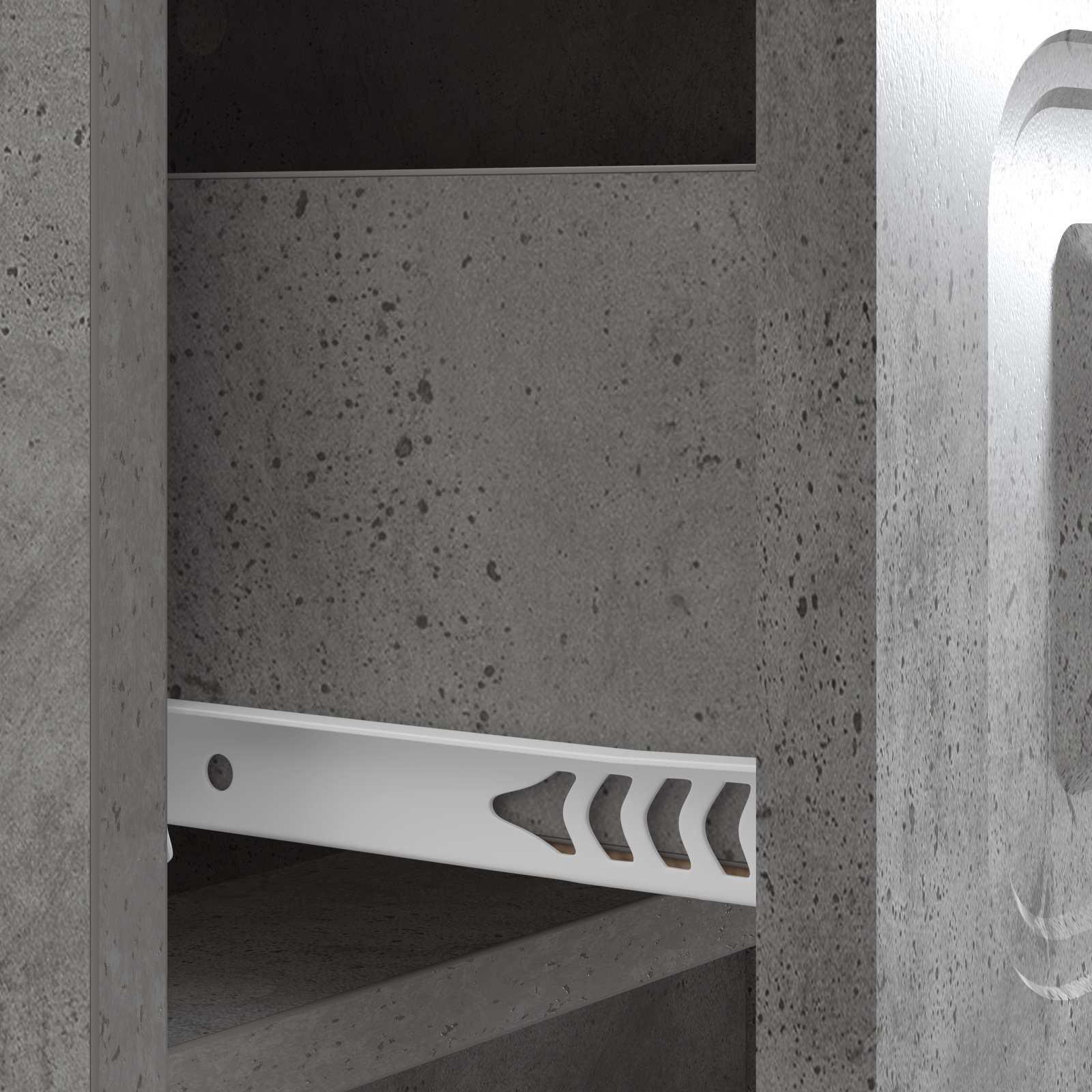 Cabinet de chevet avec tiroir Gris béton 43 x 41 x 63,5 cm - XIOS