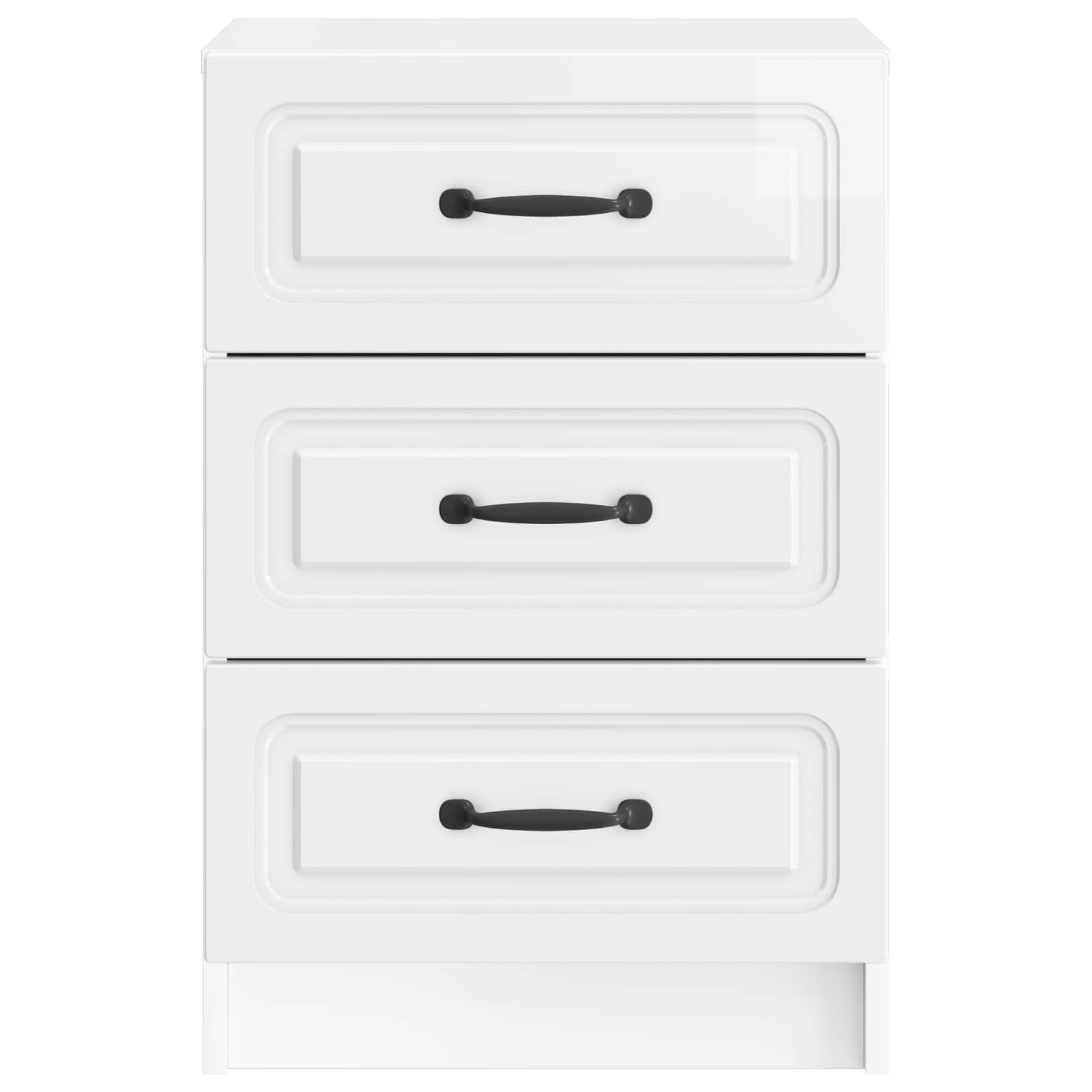 Cabinet de chevet avec tiroir Blanc brillant 43 x 41 x 63,5 cm - XIOS