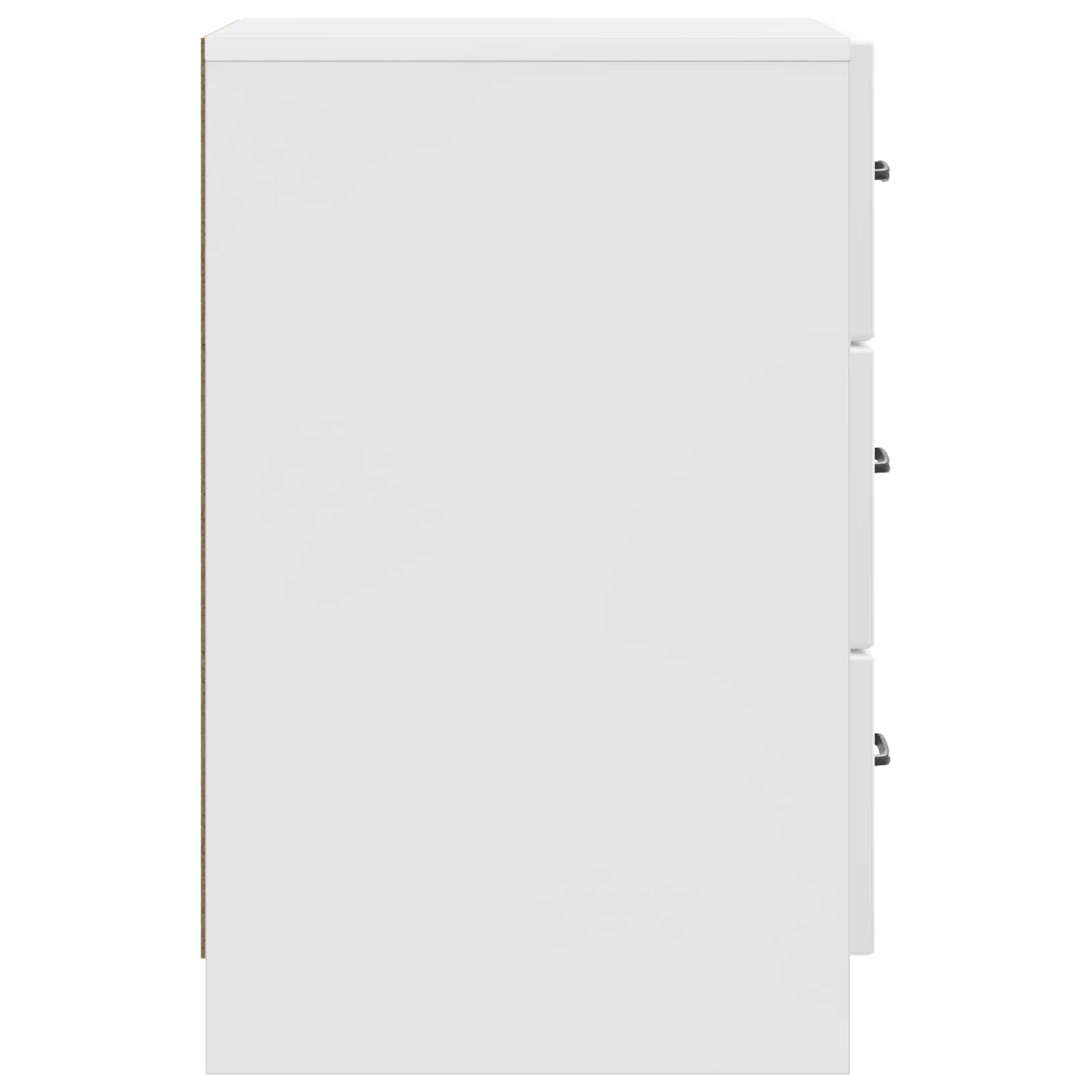 Cabinet de chevet avec tiroir Blanc brillant 43 x 41 x 63,5 cm - XIOS