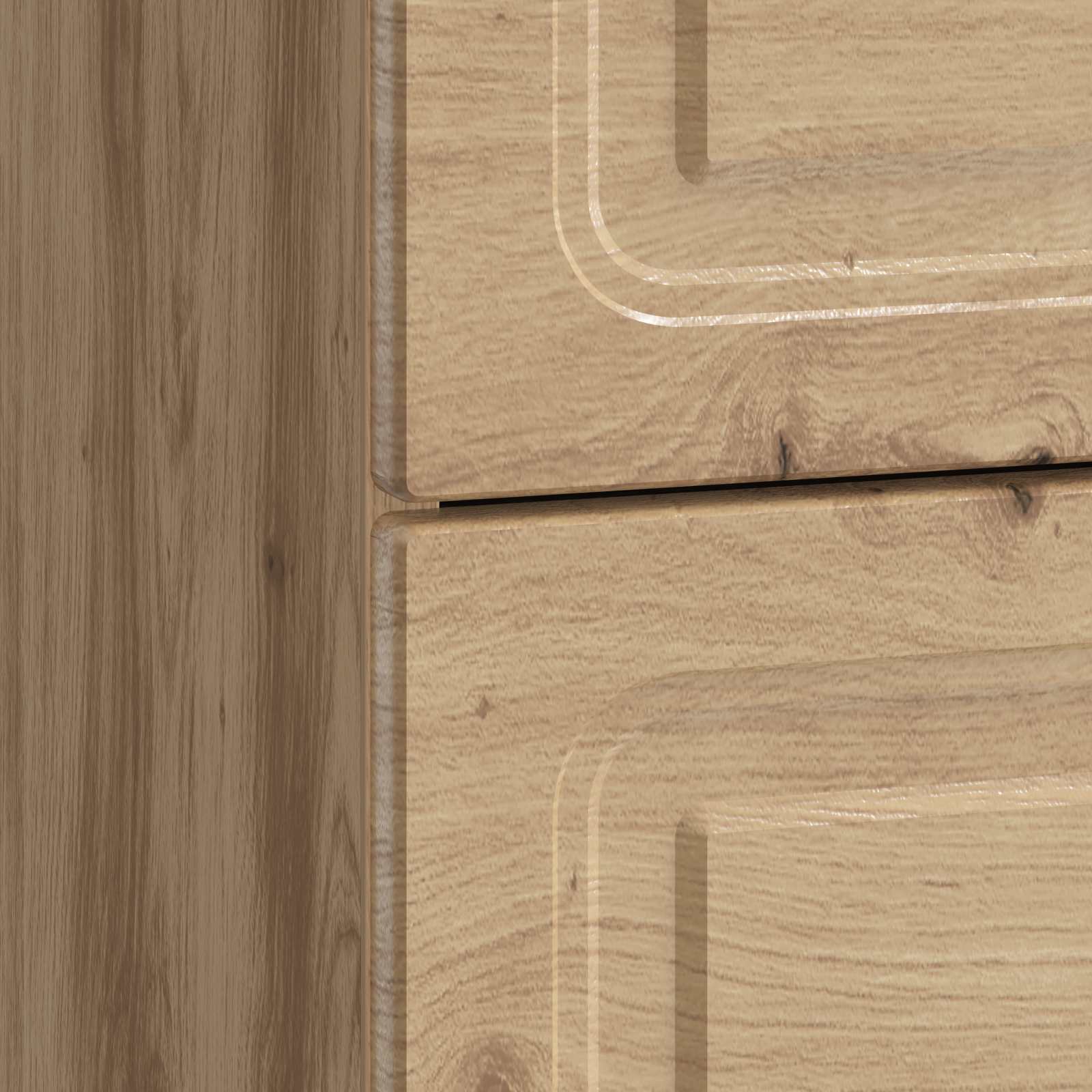 Cabinet de chevet avec tiroir Chêne artisanal 43 x 41 x 63,5 cm - XIOS