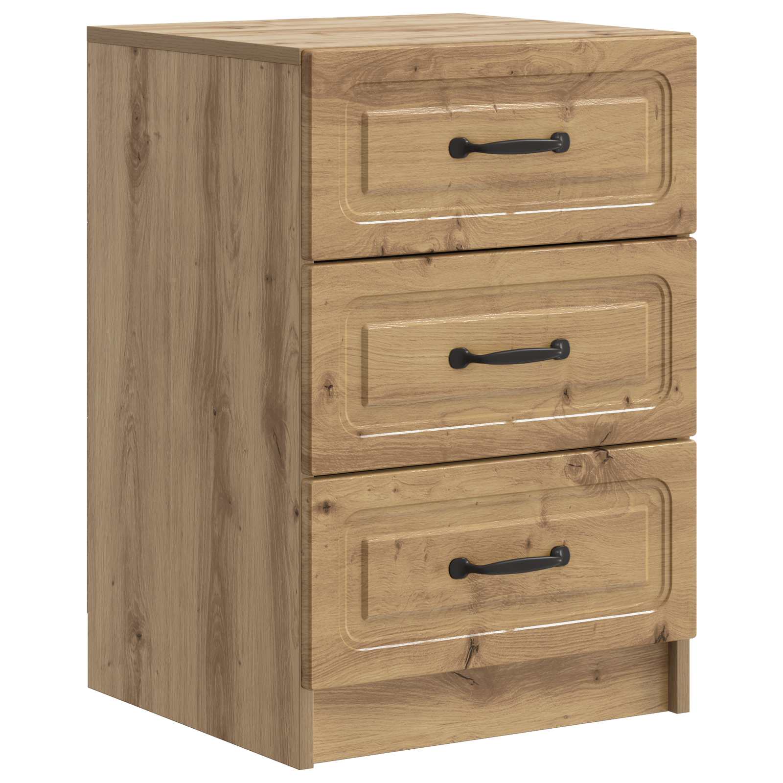 Cabinet de chevet avec tiroir Chêne artisanal 43 x 41 x 63,5 cm - XIOS