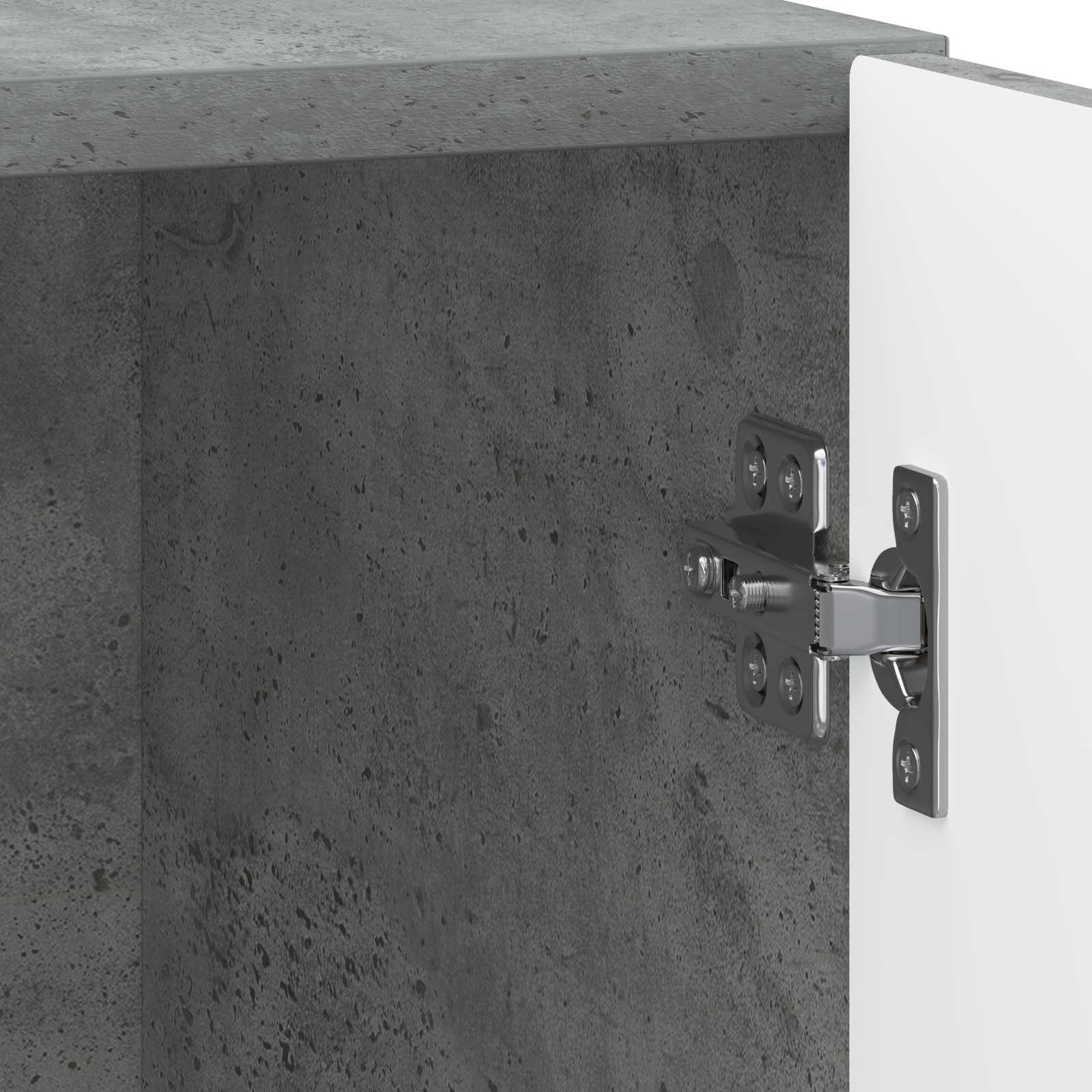Cabinet de chevet 2 pcs Gris béton 43 x 34,5 x 47 cm - XIOS