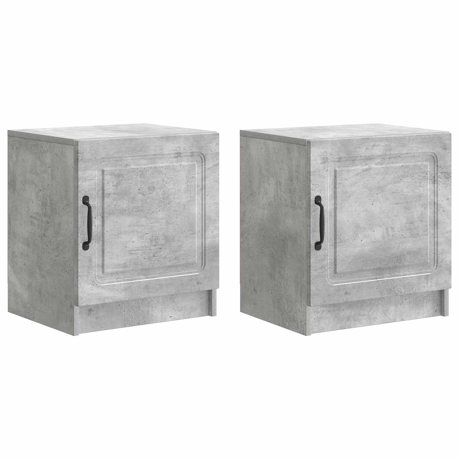 Cabinet de chevet 2 pcs Gris béton 43 x 34,5 x 47 cm - XIOS