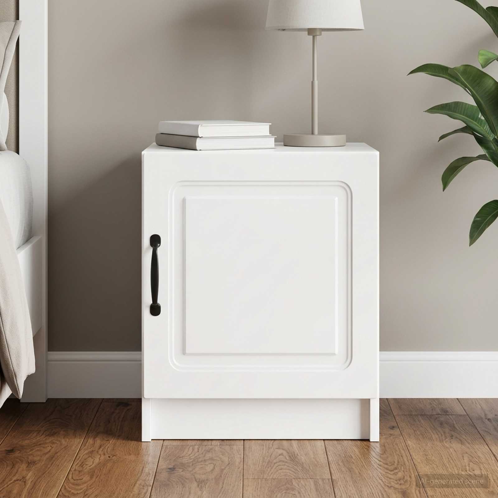 Cabinet de chevet Blanc brillant 43 x 34,5 x 47 cm - XIOS