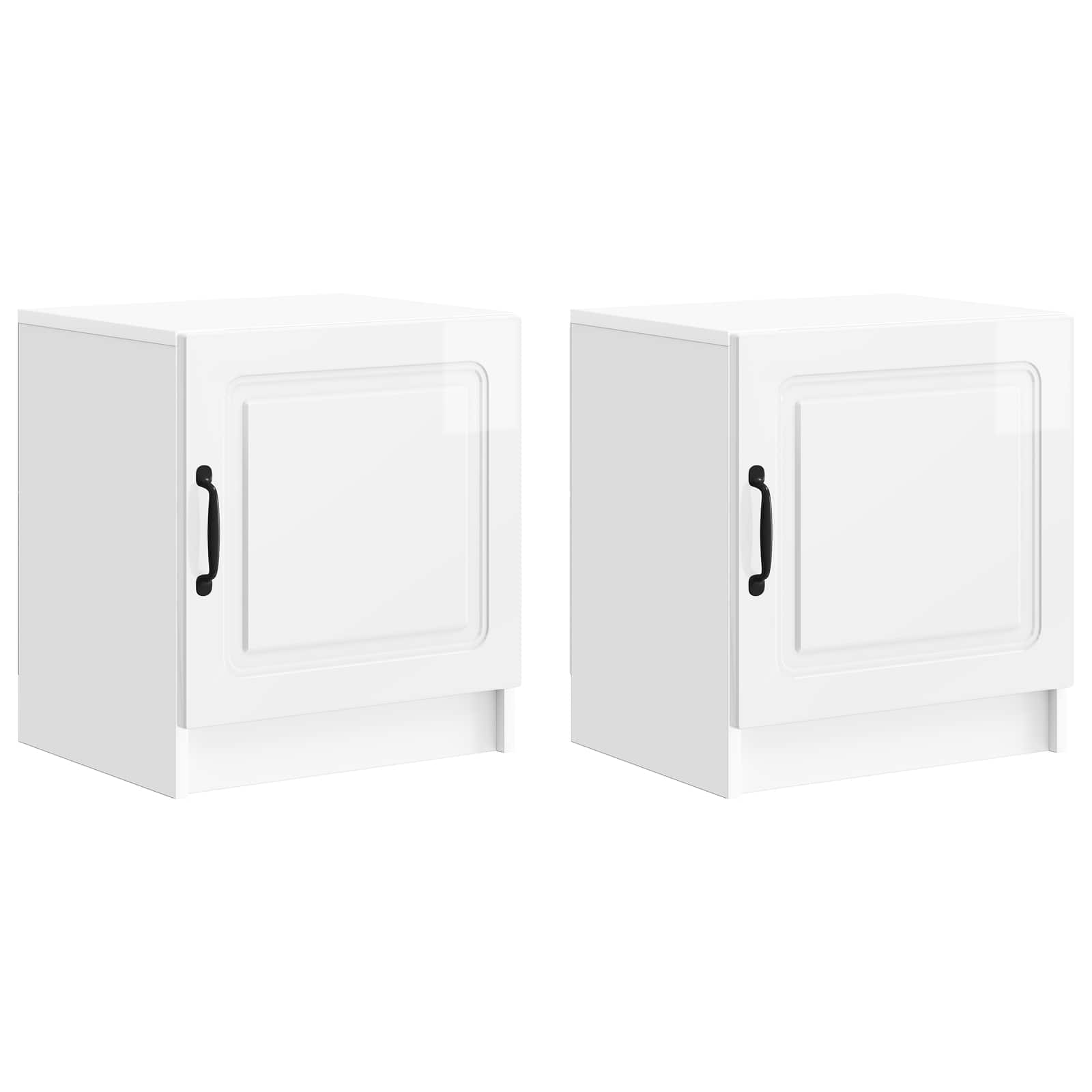 Cabinet de chevet 2 pcs Blanc brillant 43 x 34,5 x 47 cm - XIOS