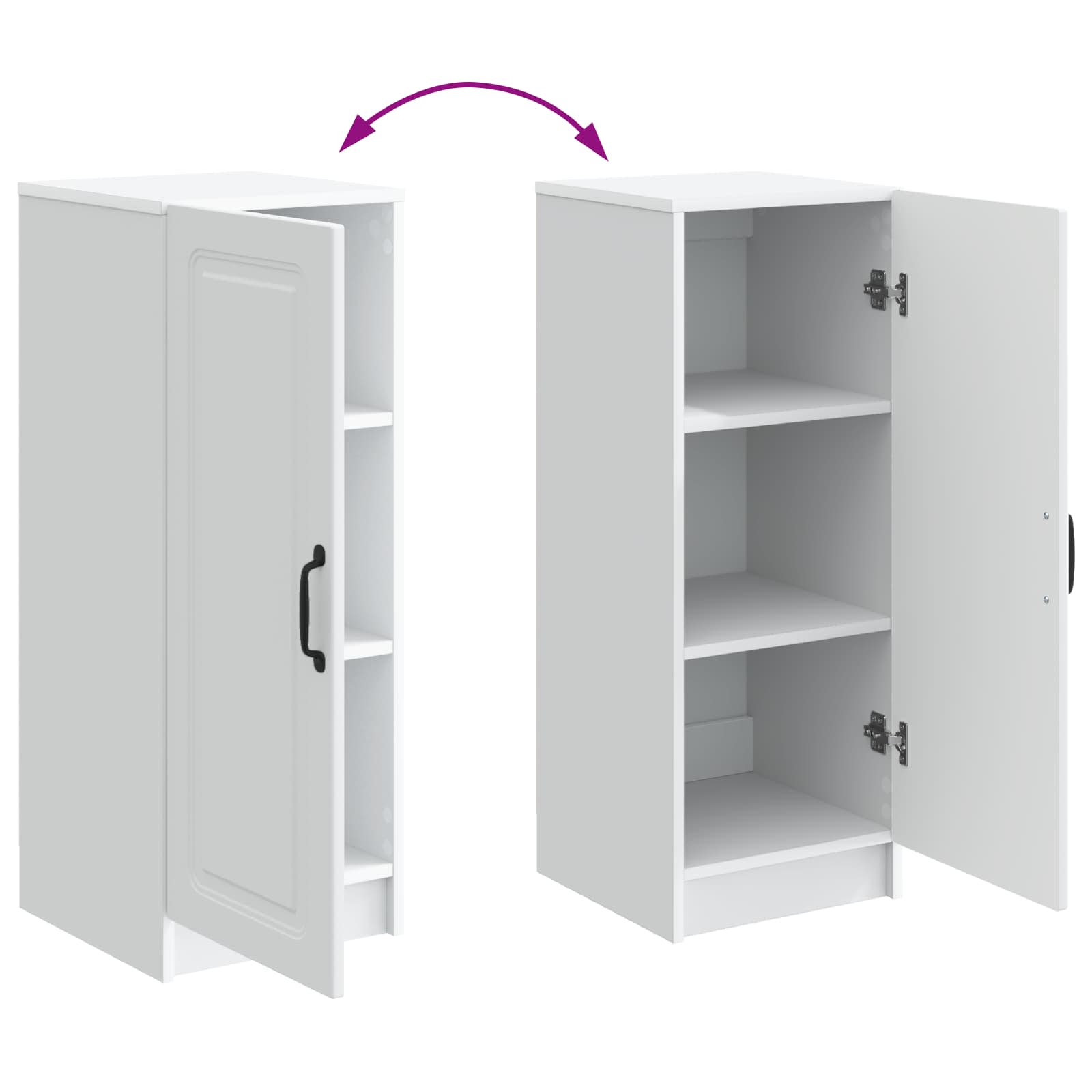 Buffet Blanc 33 x 34,5 x 87 cm Bois d'ingénierie - XIOS