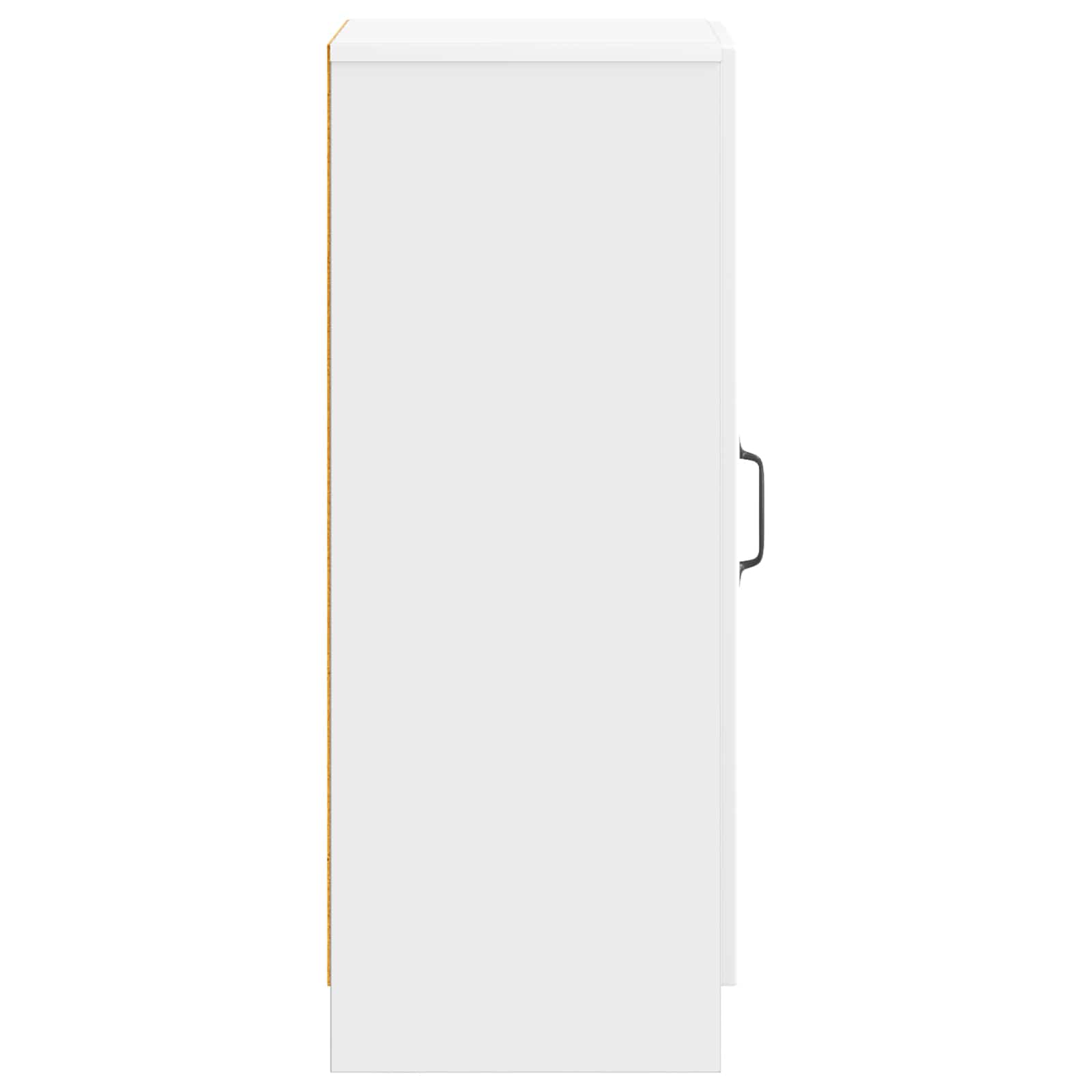 Buffet Blanc brillant 33 x 34,5 x 87 cm Bois d'ingénierie - XIOS