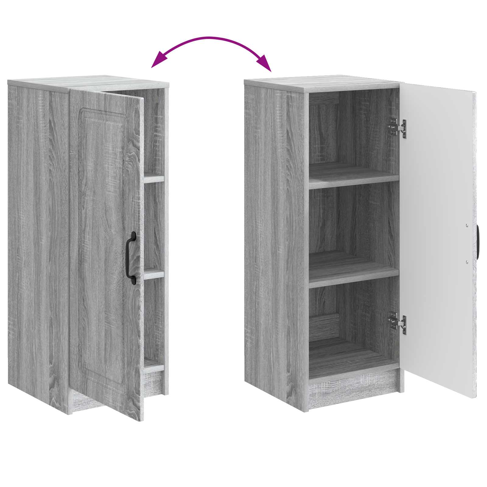 Buffet Sonoma gris 33 x 34,5 x 87 cm Bois d'ingénierie - XIOS