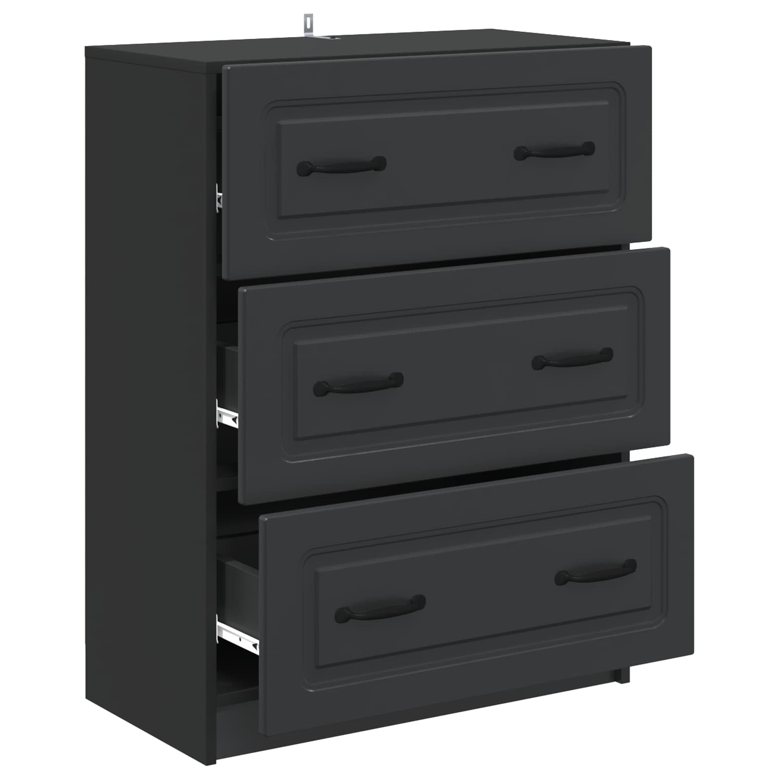 Armoire à tiroirs Noir 66 x 34,5 x 87 cm Bois d'ingénierie - XIOS