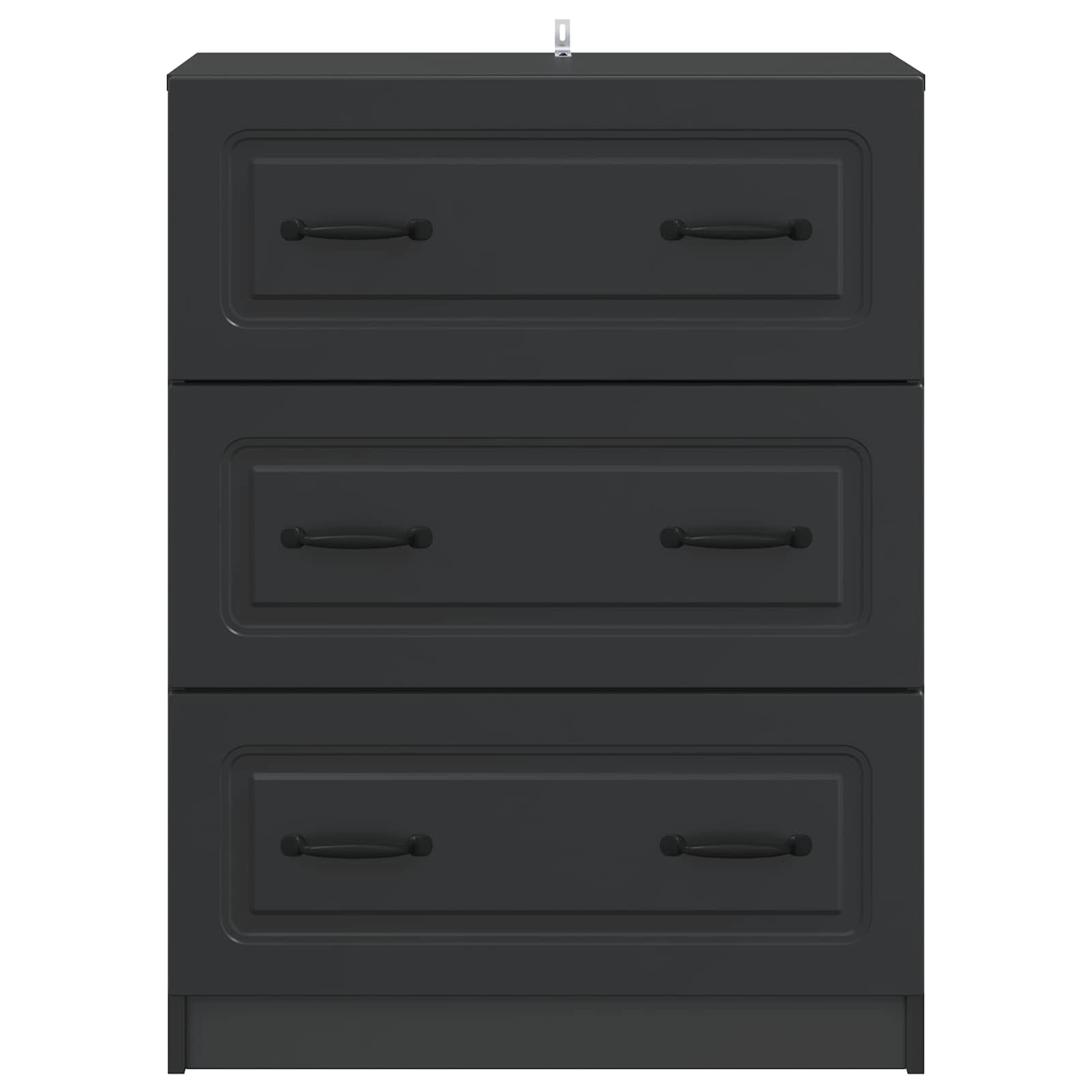 Armoire à tiroirs Noir 66 x 34,5 x 87 cm Bois d'ingénierie - XIOS
