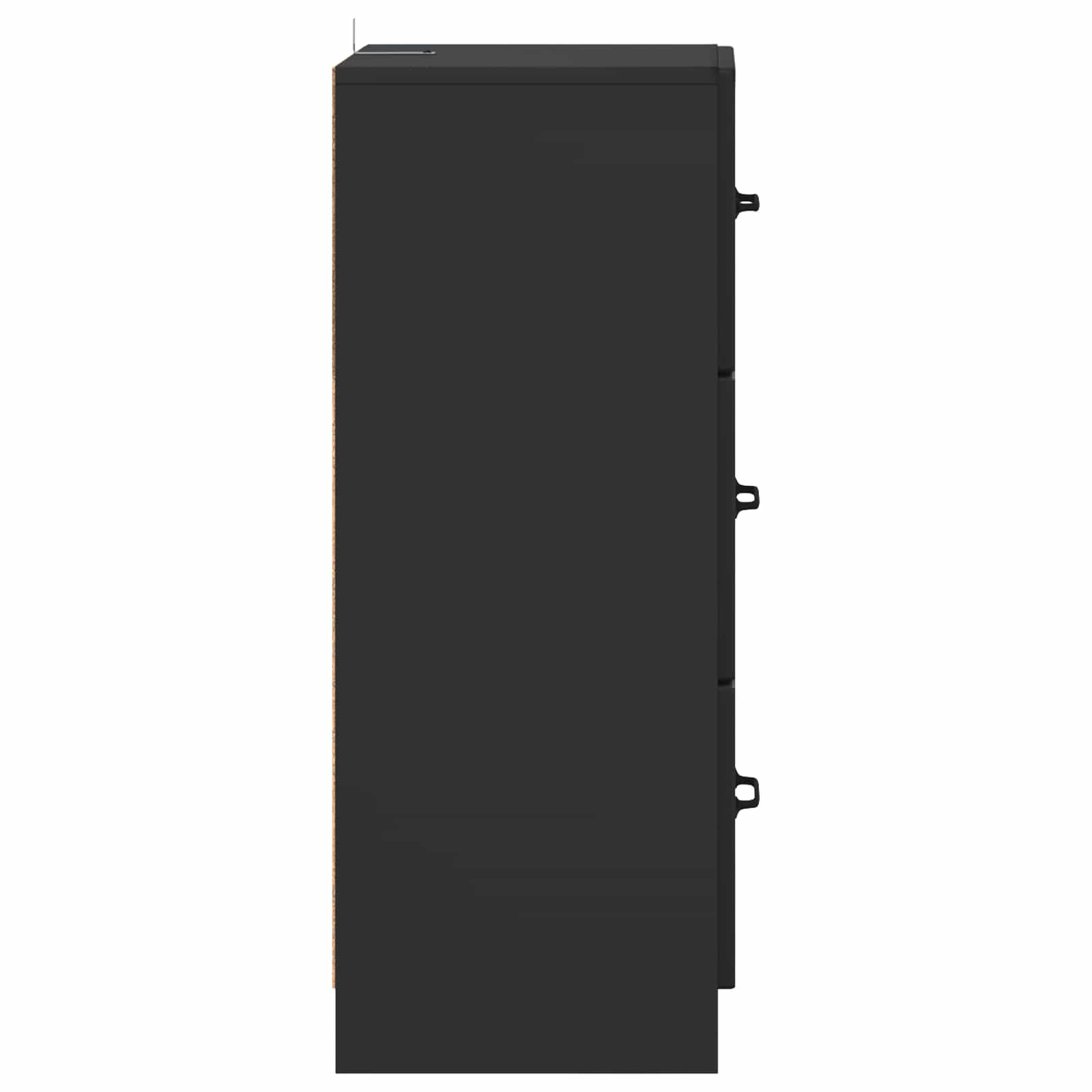 Armoire à tiroirs Noir 33 x 34,5 x 87 cm Bois d'ingénierie - XIOS