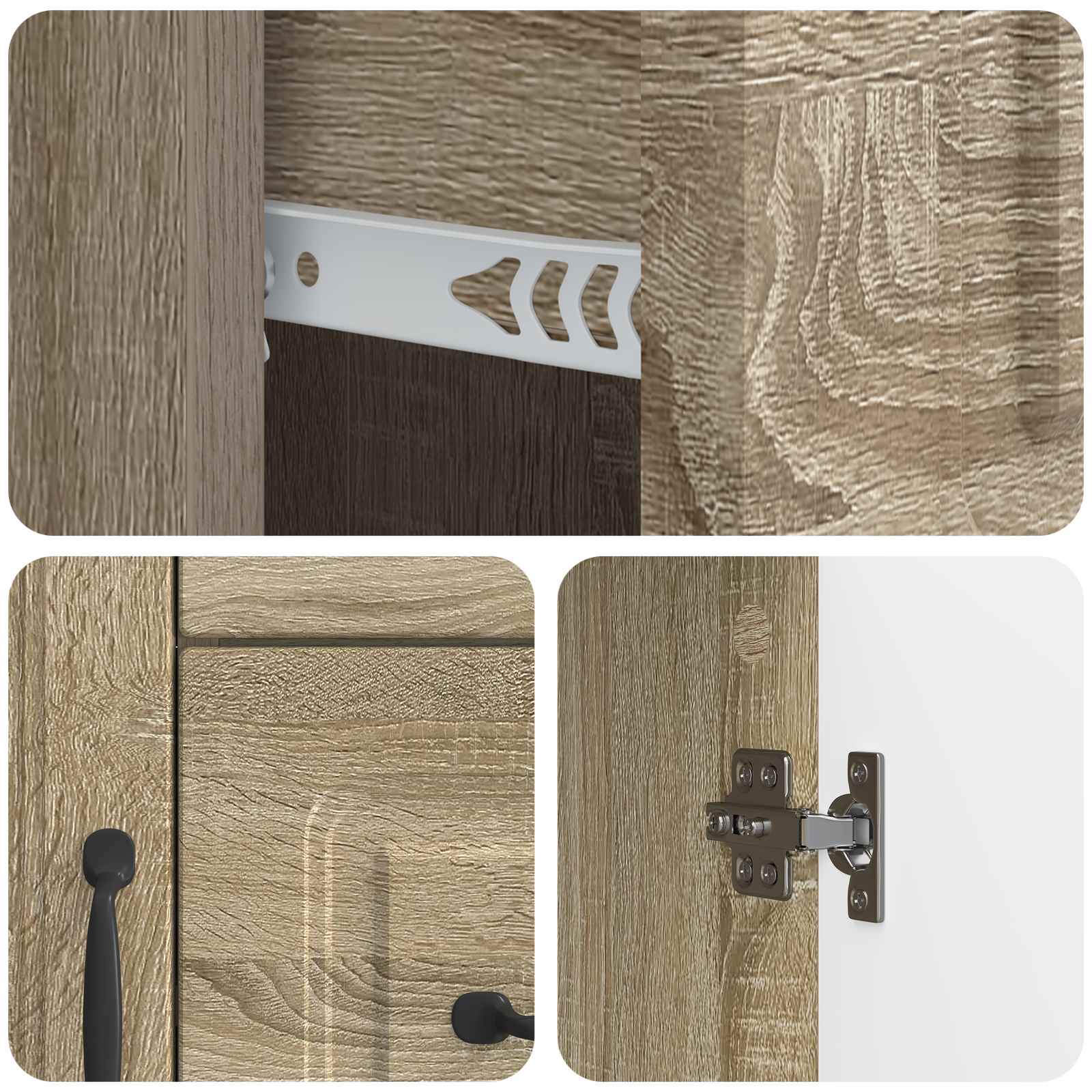 Buffet Chêne Sonoma 66 x 34,5 x 87 cm Bois d'ingénierie - XIOS