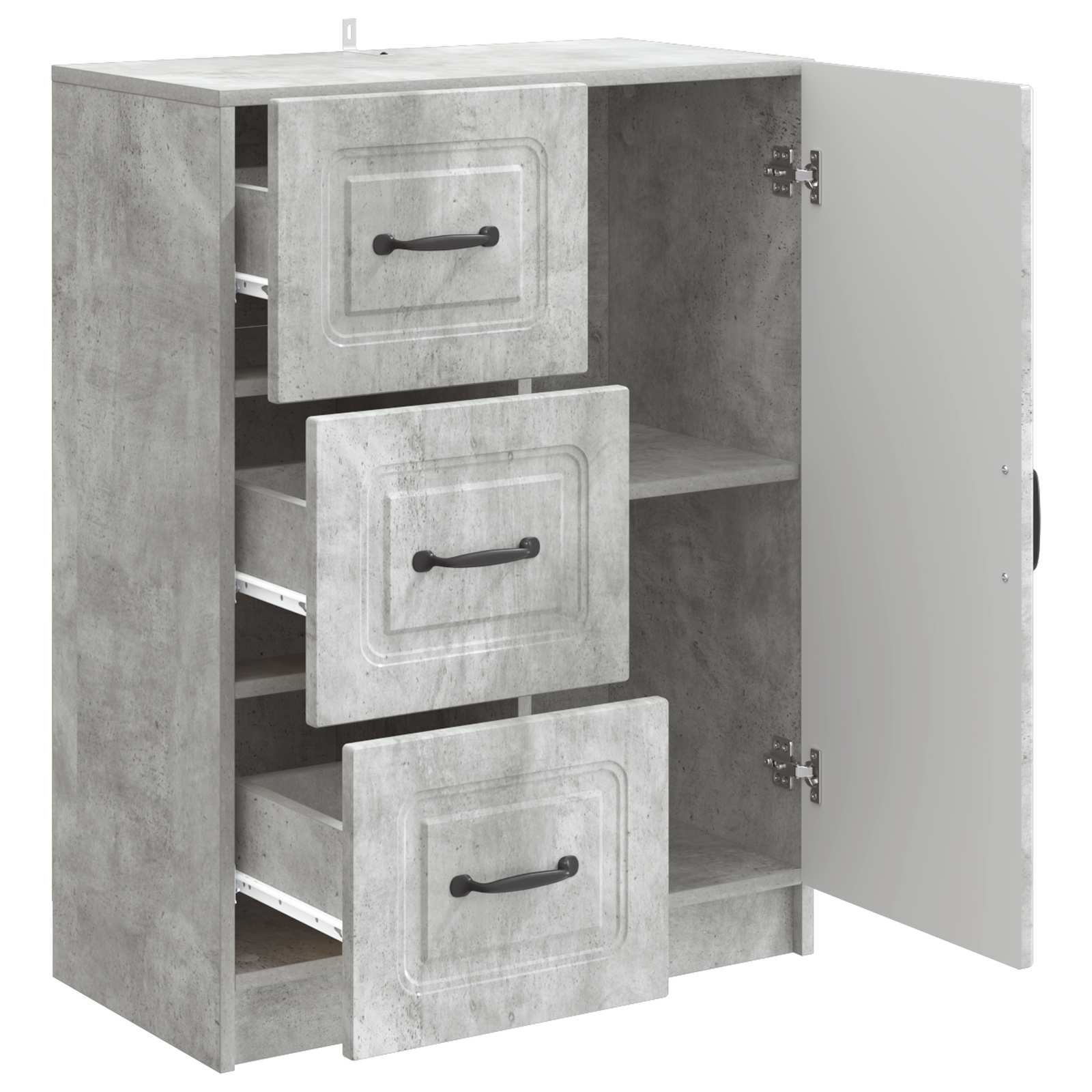 Buffet Gris béton 66 x 34,5 x 87 cm Bois d'ingénierie - XIOS