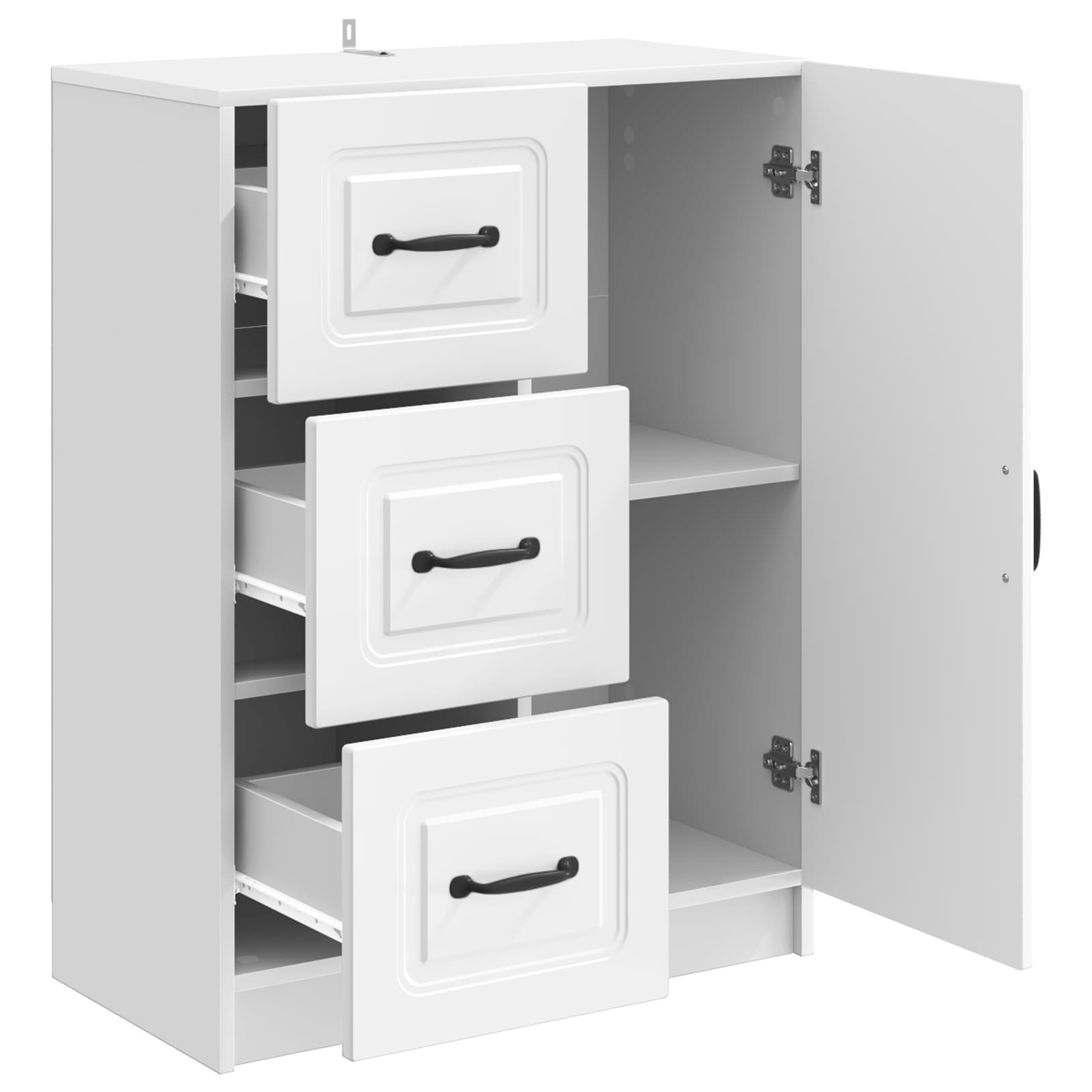 Buffet Blanc brillant 66 x 34,5 x 87 cm Bois d'ingénierie - XIOS
