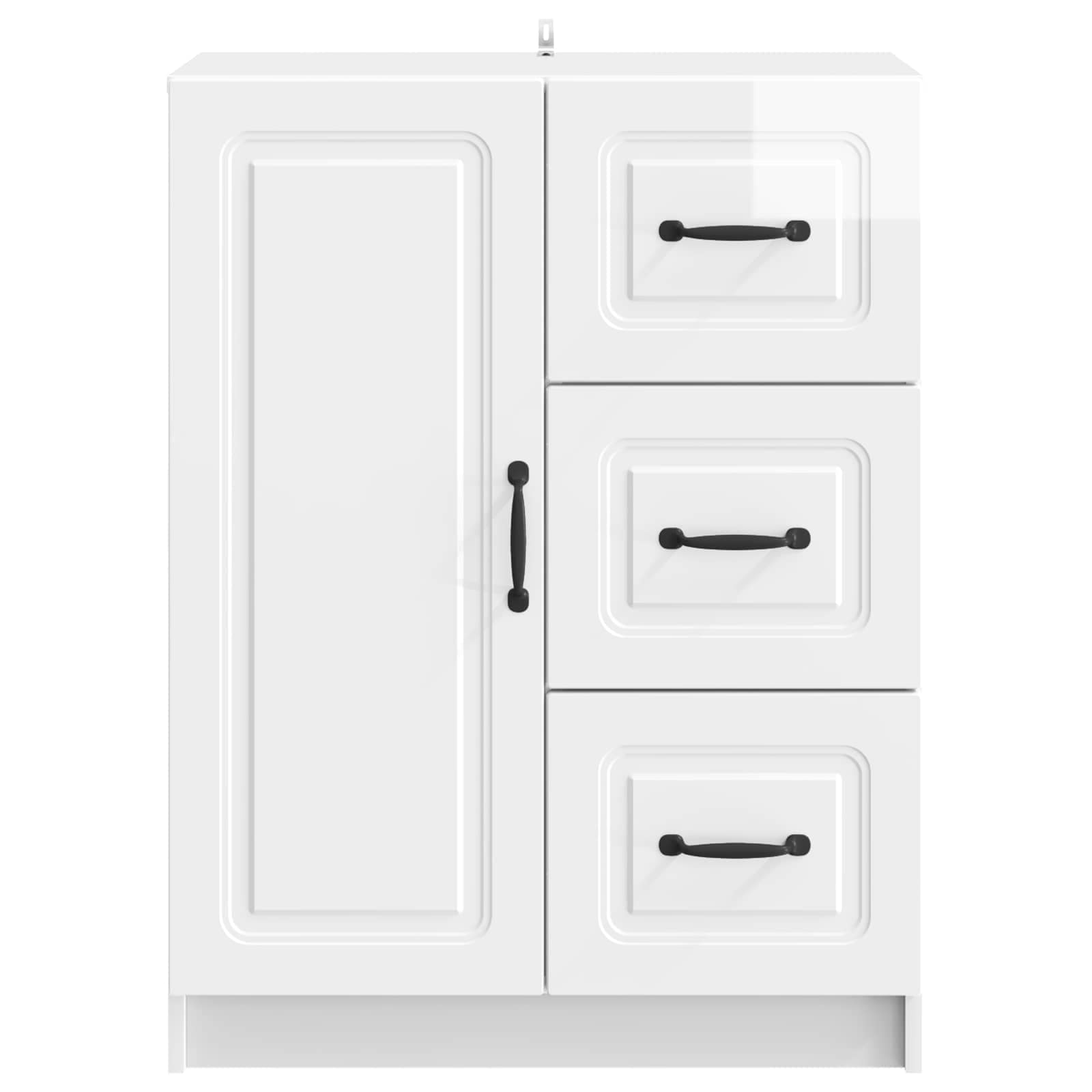 Buffet Blanc brillant 66 x 34,5 x 87 cm Bois d'ingénierie - XIOS