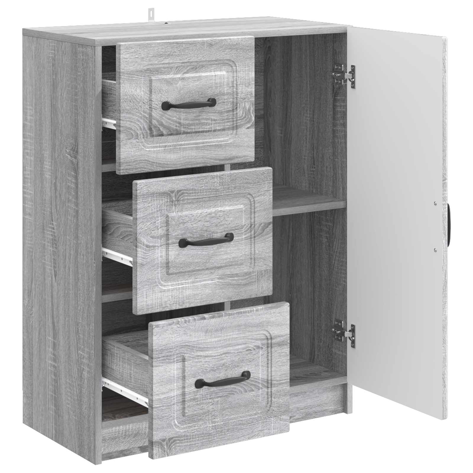Buffet Sonoma gris 66 x 34,5 x 87 cm Bois d'ingénierie - XIOS
