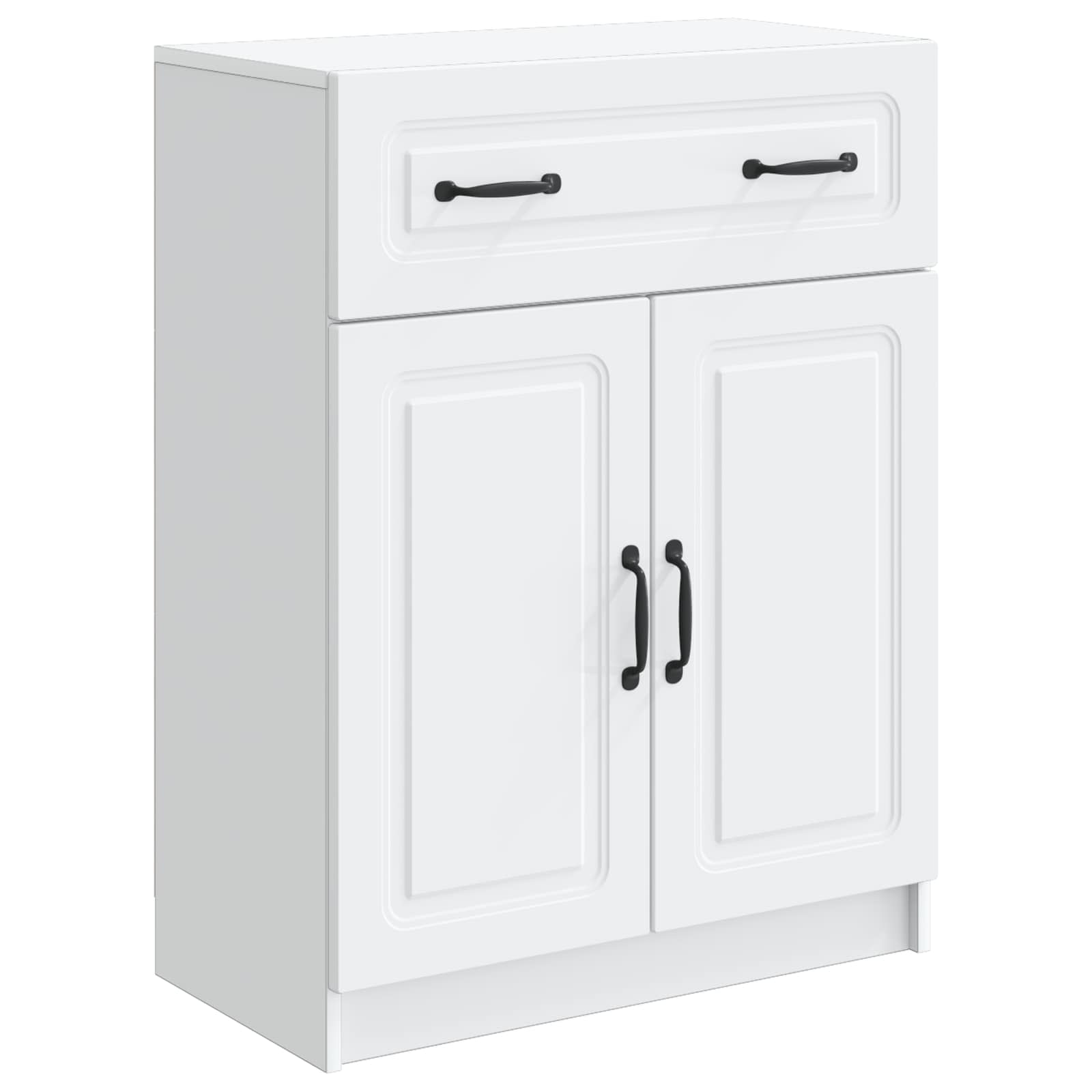 Buffet avec tiroir Blanc 66 x 34,5 x 87 cm Bois d'ingénierie - XIOS
