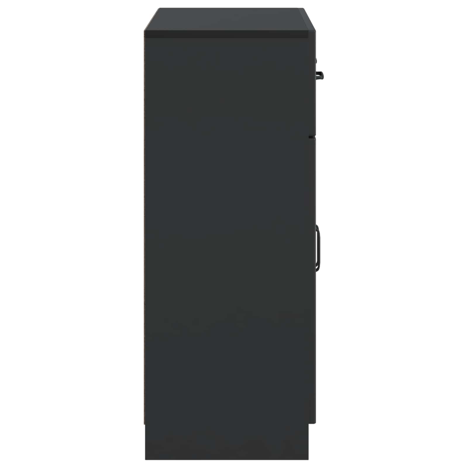 Buffet avec tiroir Noir 66 x 34,5 x 87 cm Bois d'ingénierie - XIOS
