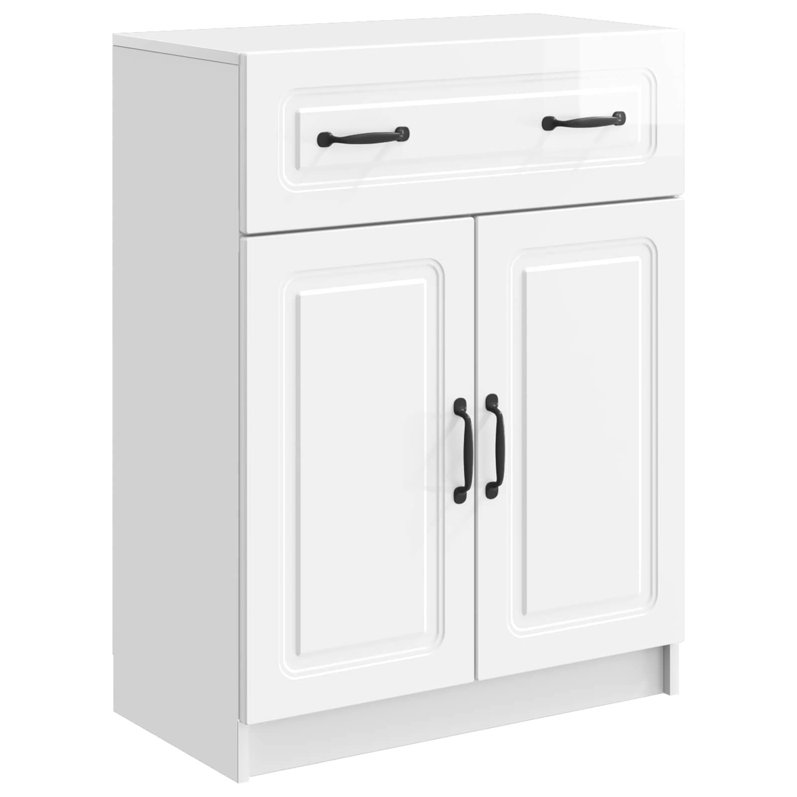 Buffet Blanc brillant 66 x 34,5 x 87 cm Bois d'ingénierie - XIOS